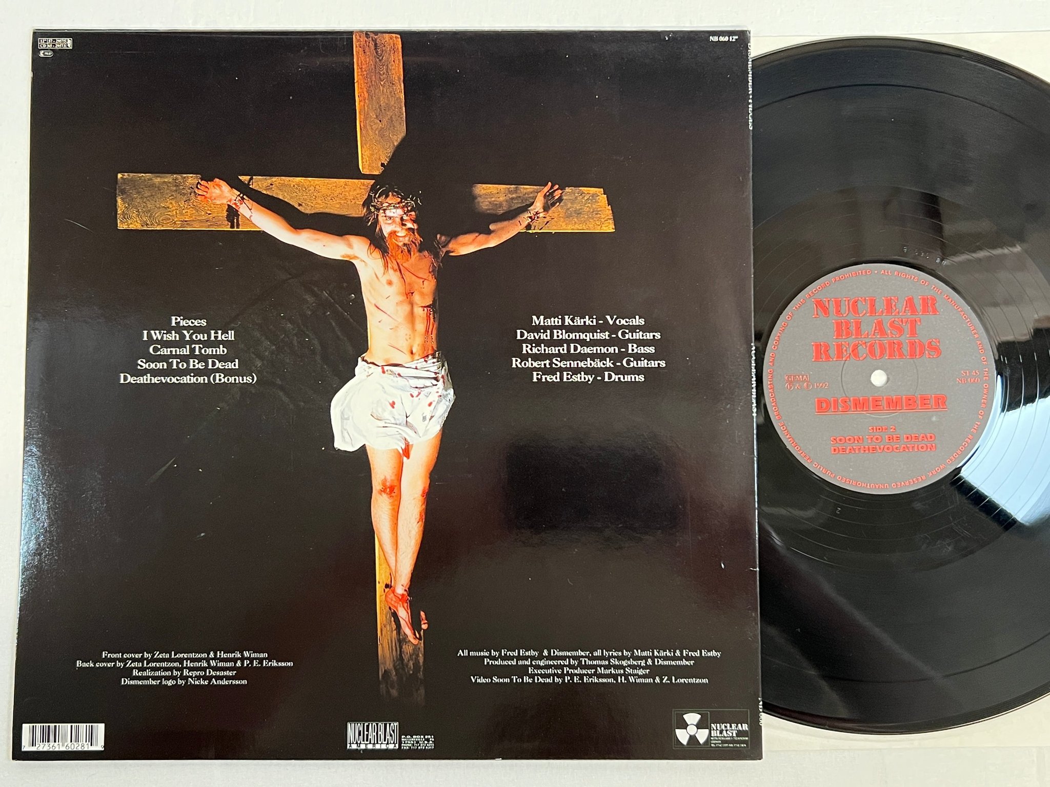 Omslagsbild för skivan DISMEMBER pieces LP -92 Ger NUCLEAR BLAST NB 060?