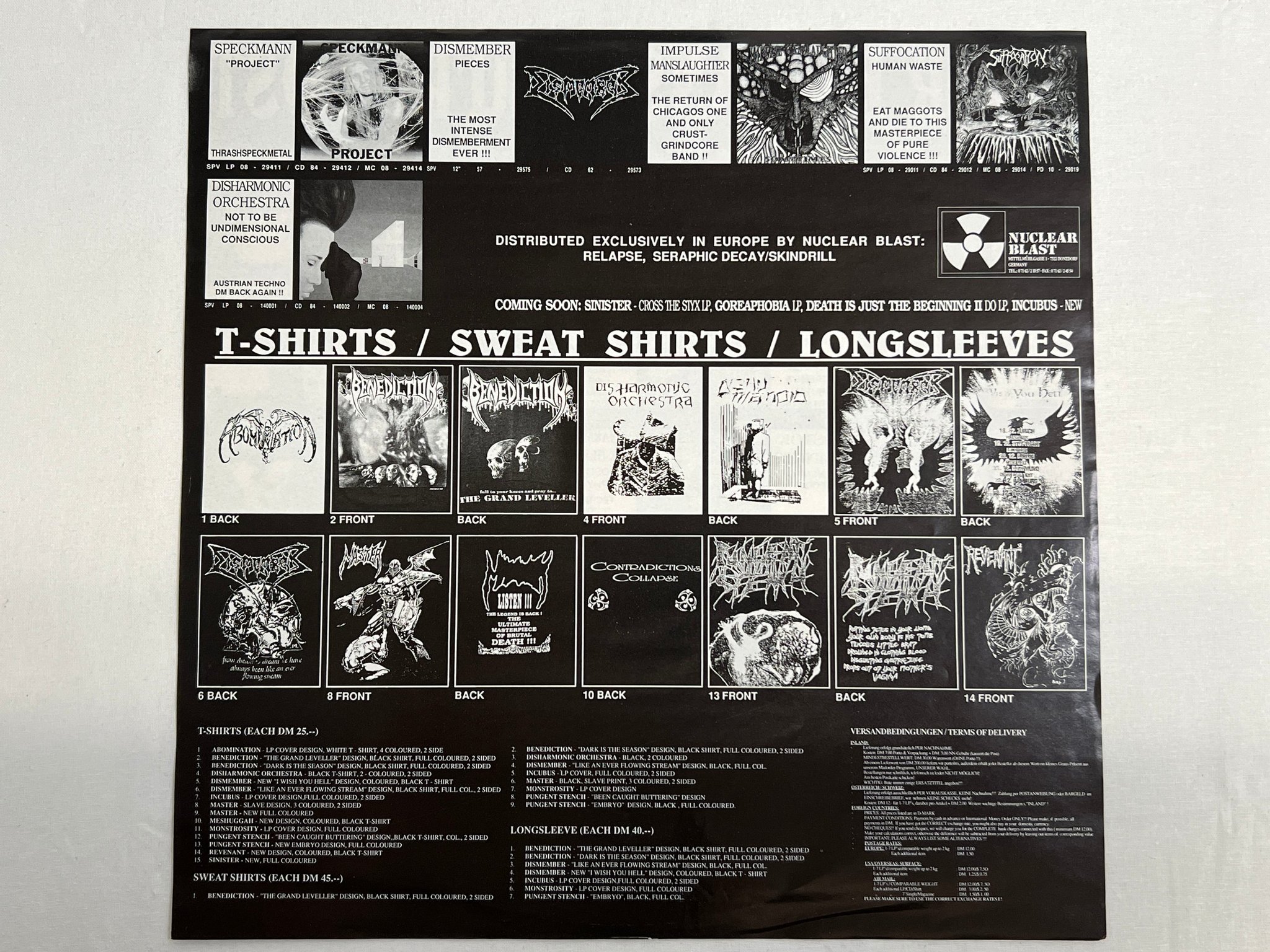 Omslagsbild för skivan DISMEMBER pieces LP -92 Ger NUCLEAR BLAST NB 060?