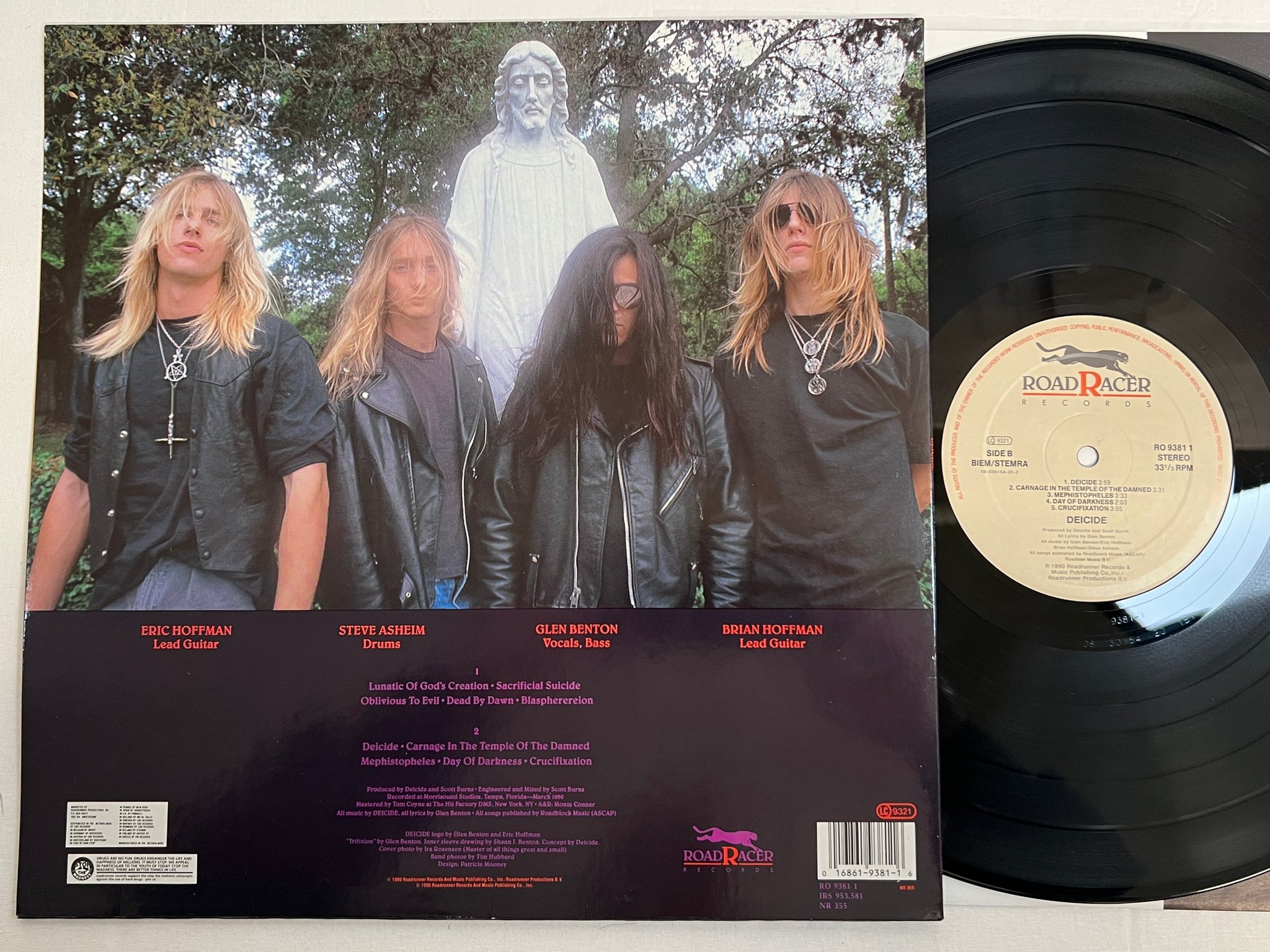 Omslagsbild för skivan DEICIDE s/t LP -90 ROADRACER RO 9381-1 ** death metal **