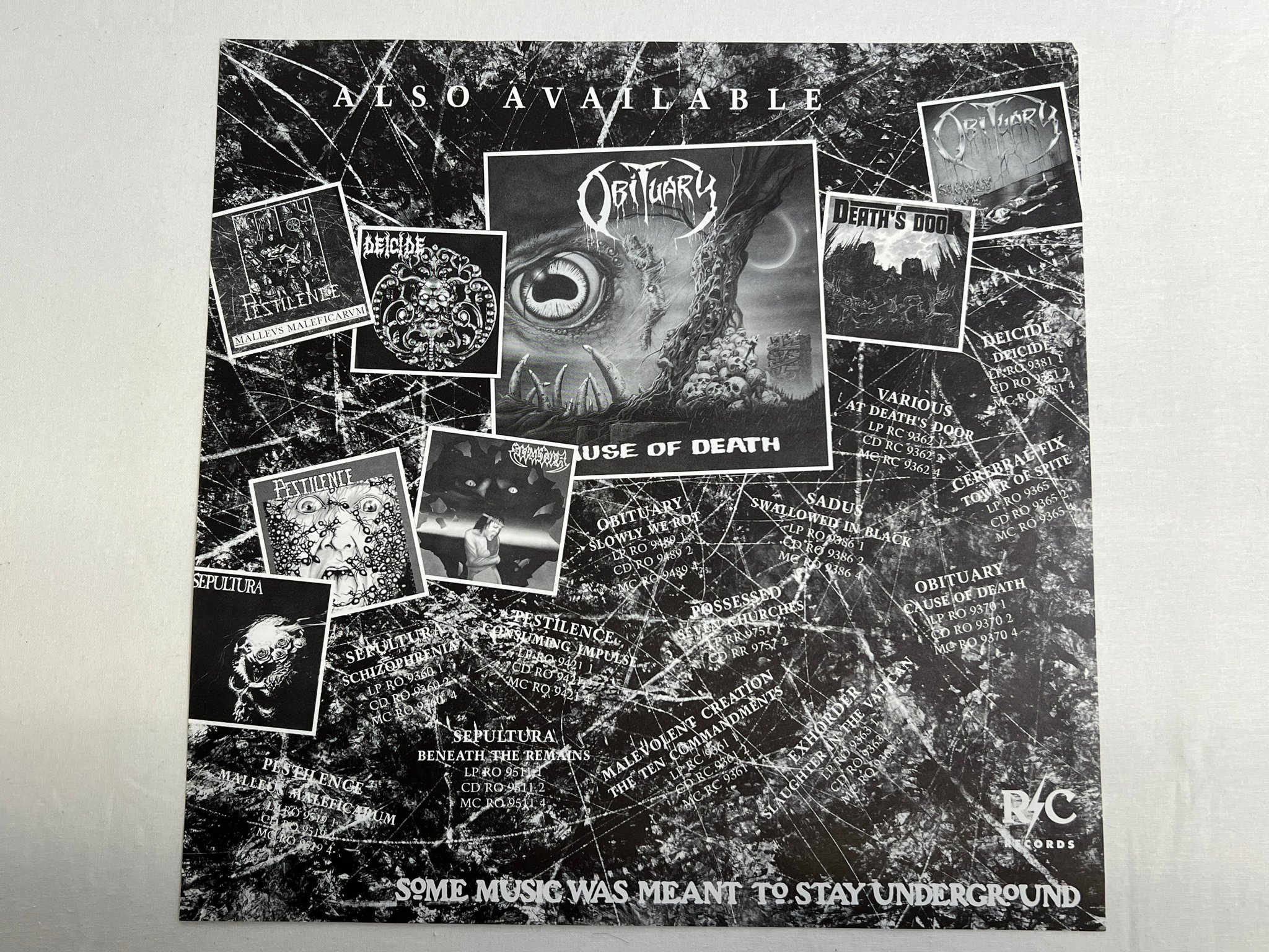 Omslagsbild för skivan DEICIDE s/t LP -90 ROADRACER RO 9381-1 ** death metal **