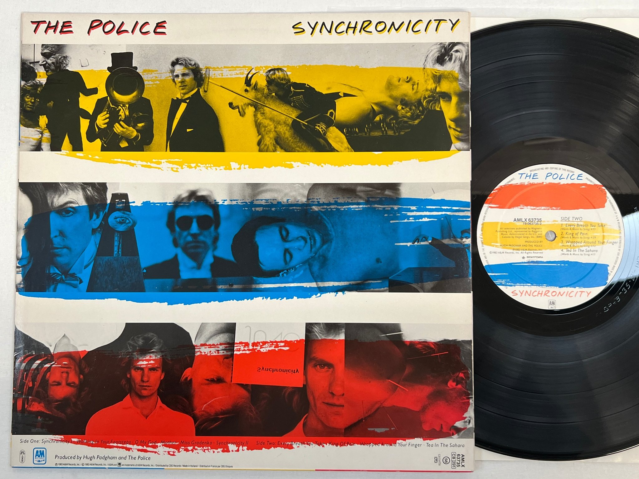 Omslagsbild för skivan THE POLICE synchronicity LP -83 A&M AMLX 63735