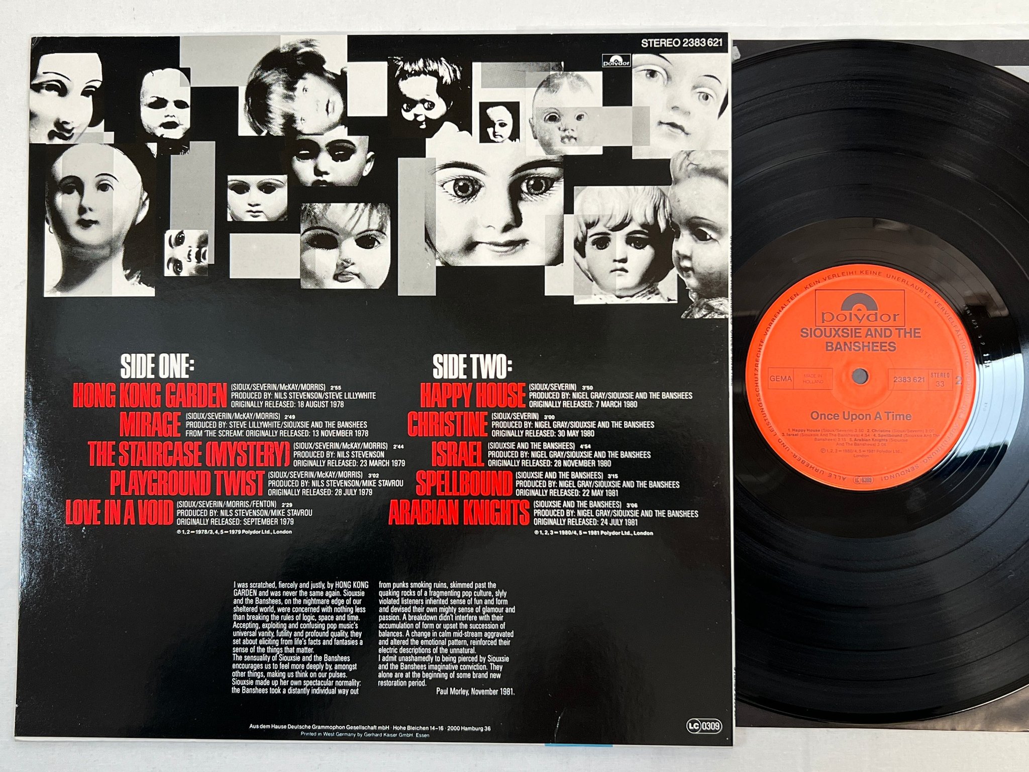 Omslagsbild för skivan SIOUXSIE & THE BANSHEES once upon a time LP Ger POLYDOR 2383621