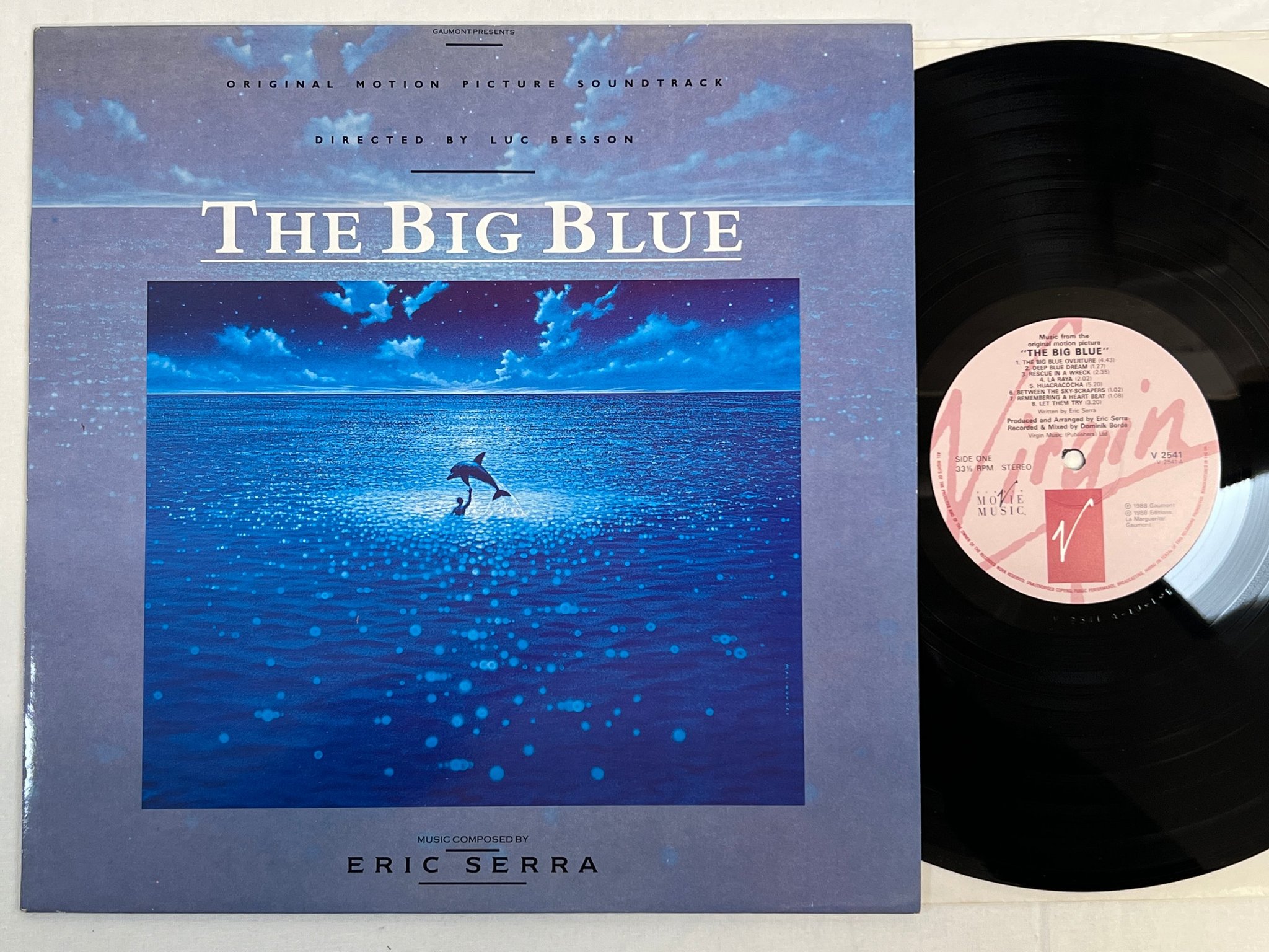 Omslagsbild för skivan ERIC SERRA the big blue LP -88 UK VIRGIN V2541