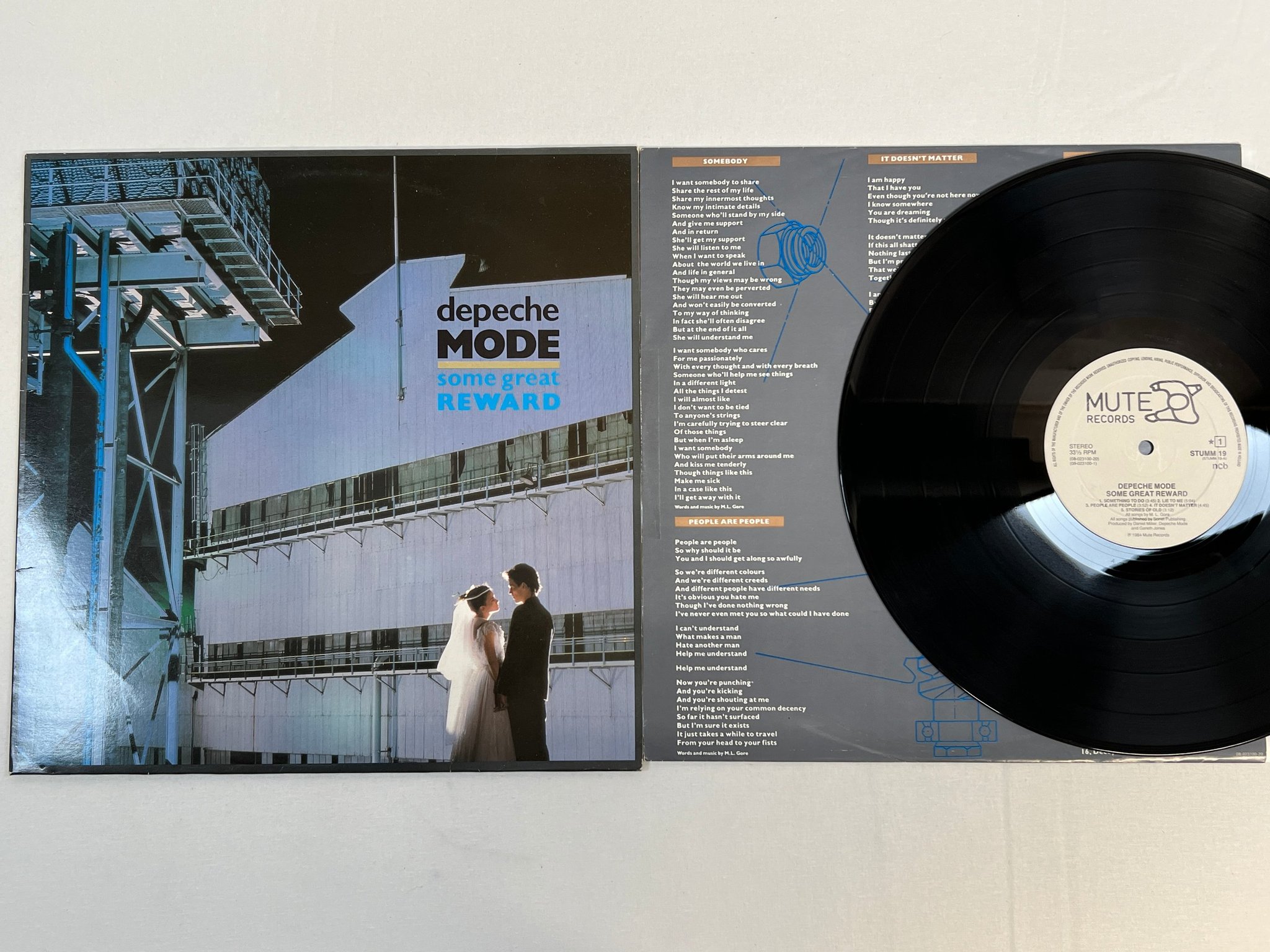 Omslagsbild för skivan DEPECHE MODE some great reward LP -84 ncb MUTE STUMM 19