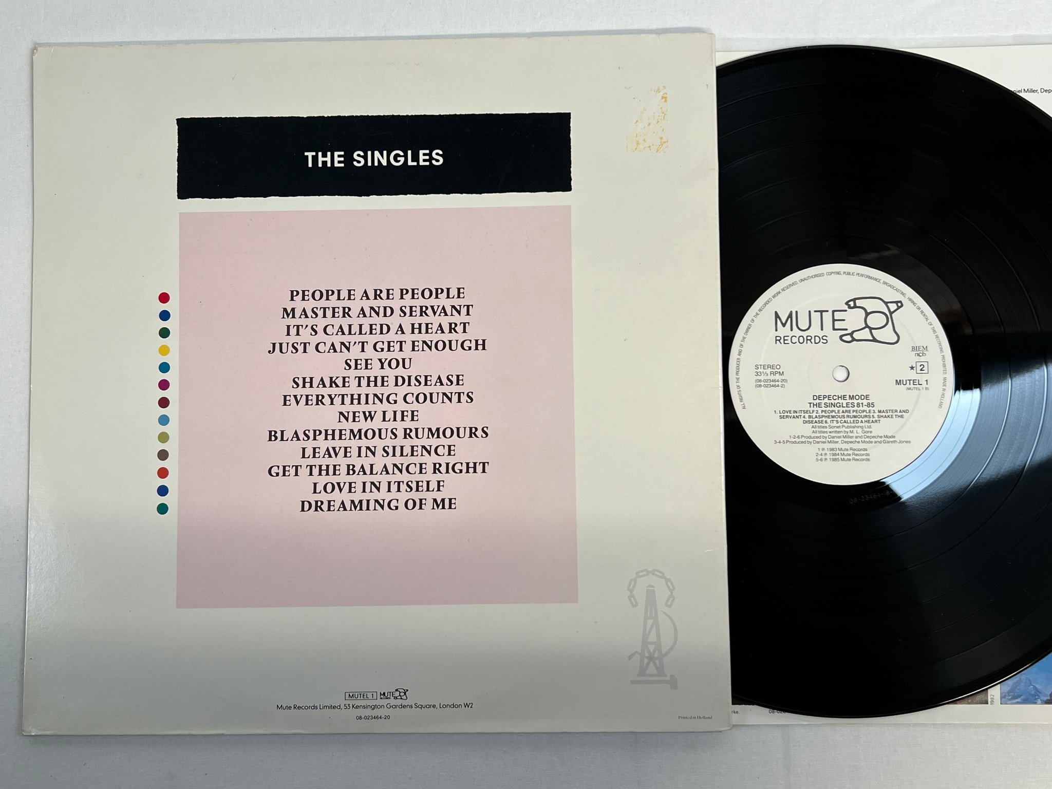 Omslagsbild för skivan DEPECHE MODE the singles 81-85 LP  ncb MUTE MUTEL-1