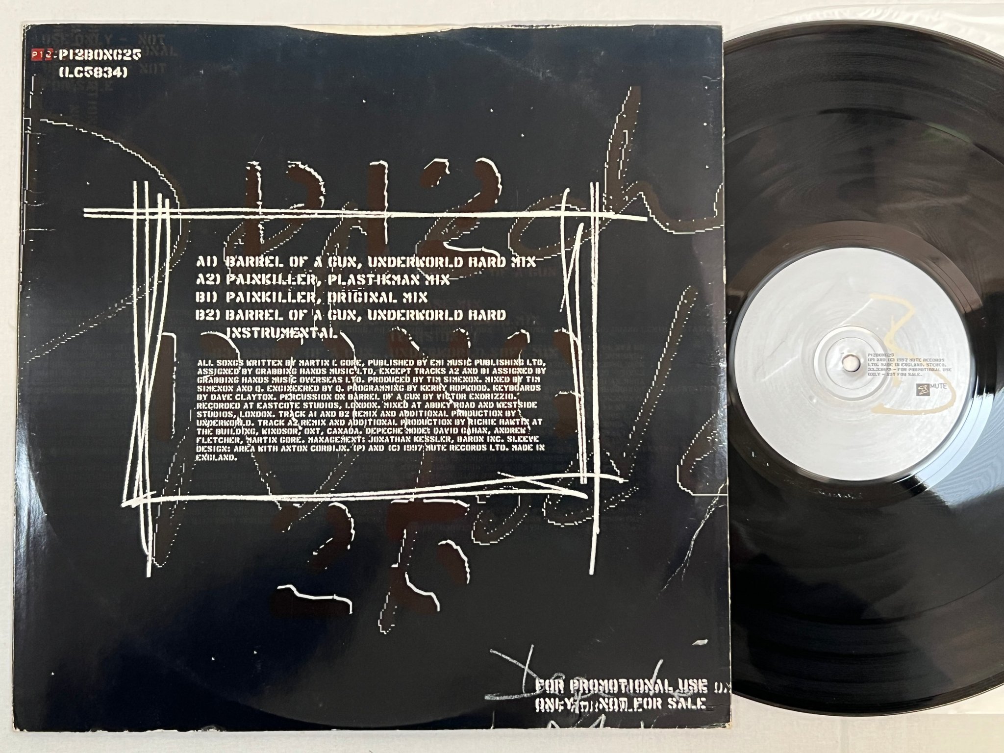Omslagsbild för skivan DEPECHE MODE Barrel Of A Gun 12"single 1997 promo MUTE PL12Bong25