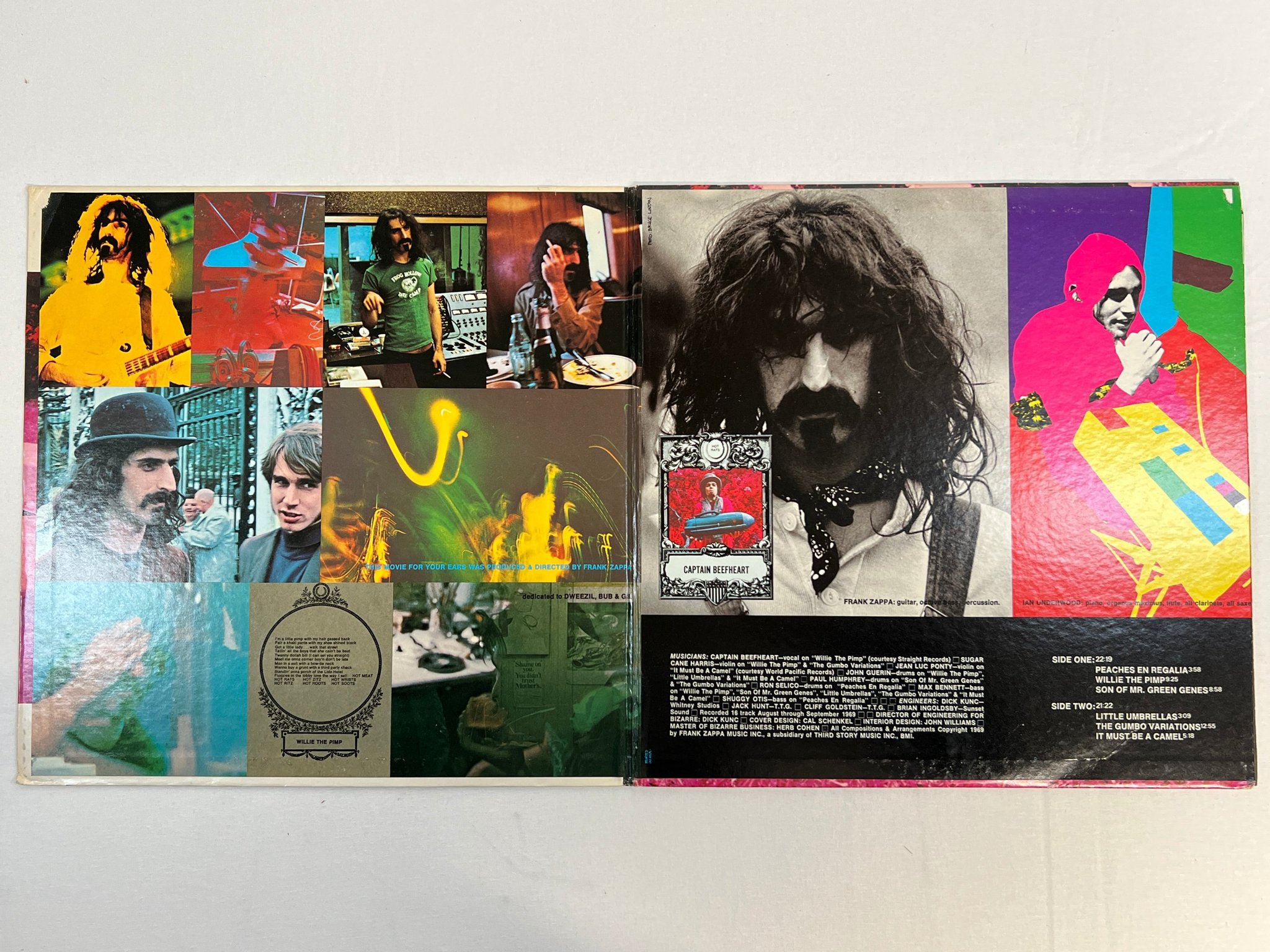 Omslagsbild för skivan FRANK ZAPPA hot rats LP US BIZARRE RS 6356 