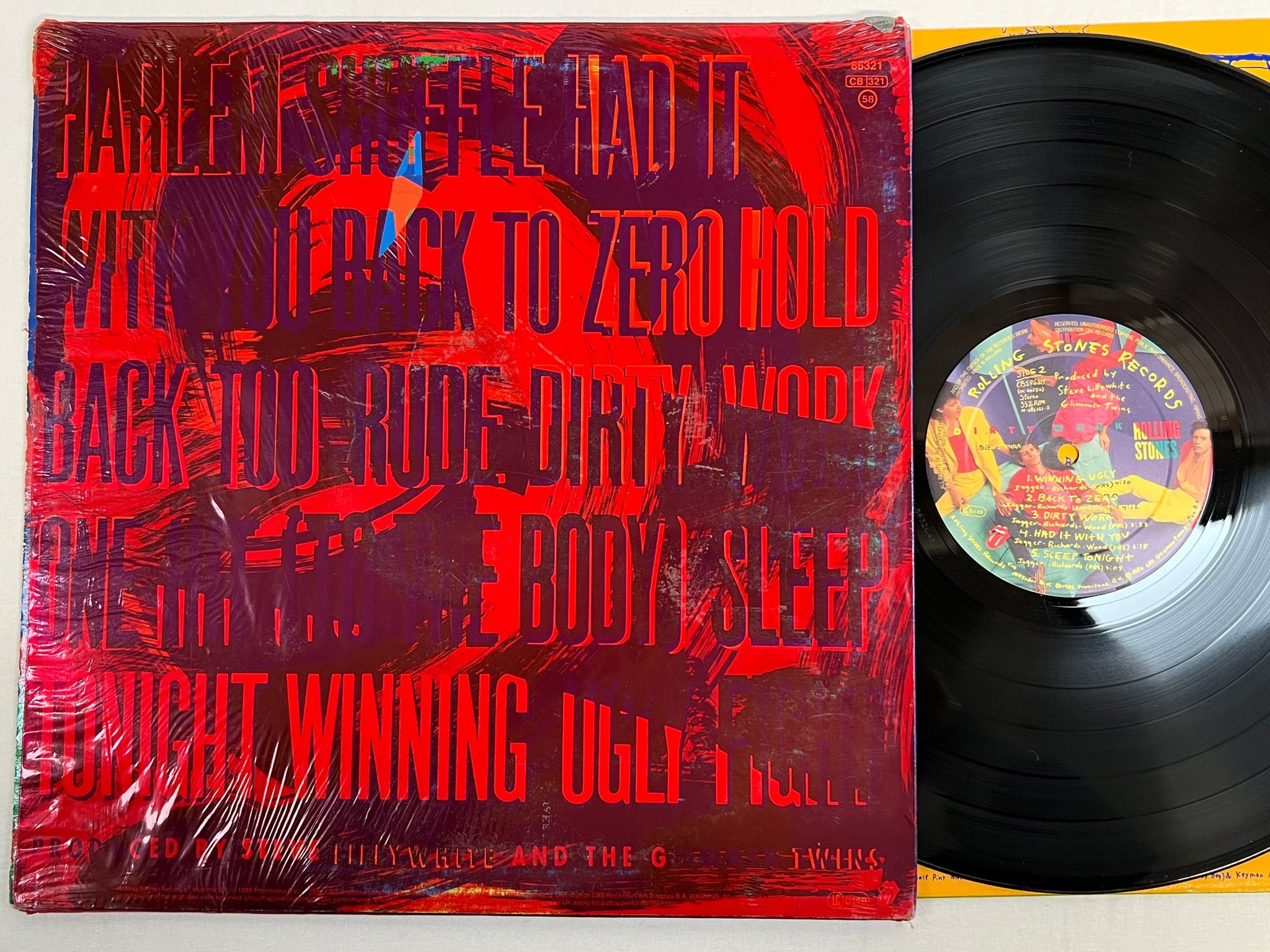 Omslagsbild för skivan ROLLING STONES dirt work LP Hol CBS 86321