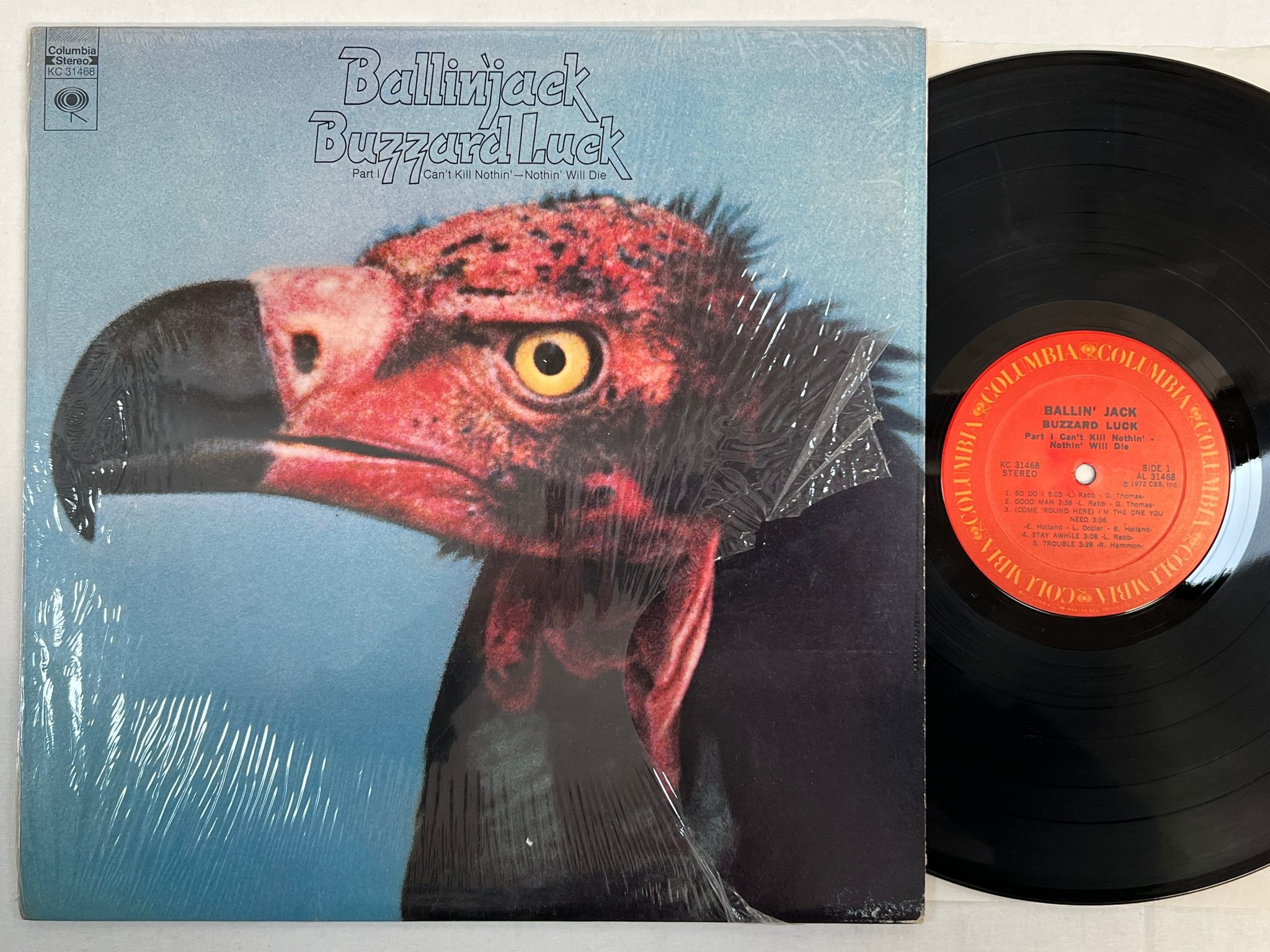 Omslagsbild för skivan BALLIN JACK buzzard luck LP -72 US COLUMBIA KC 31468