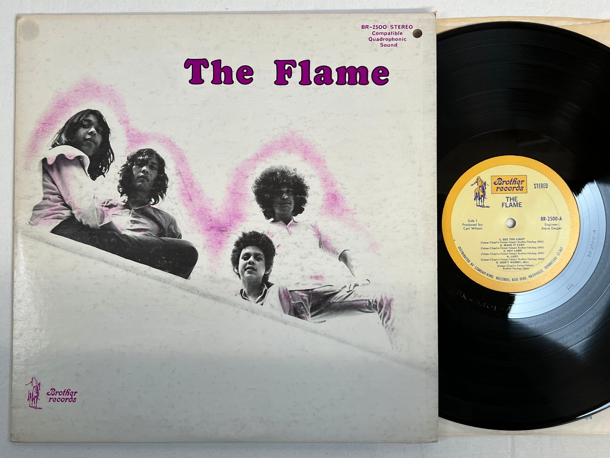 Omslagsbild för skivan THE FLAME s/t LP -70 BROTHER BR-2500 psych 