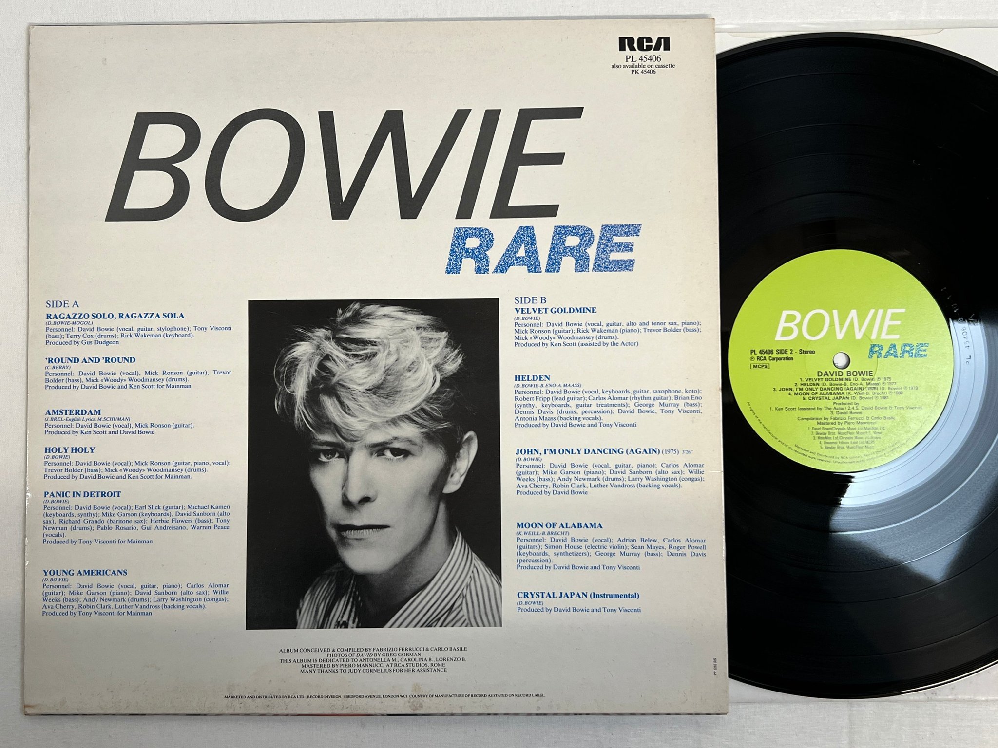 Omslagsbild för skivan DAVID BOWIE rare LP UK RCA PL 45406