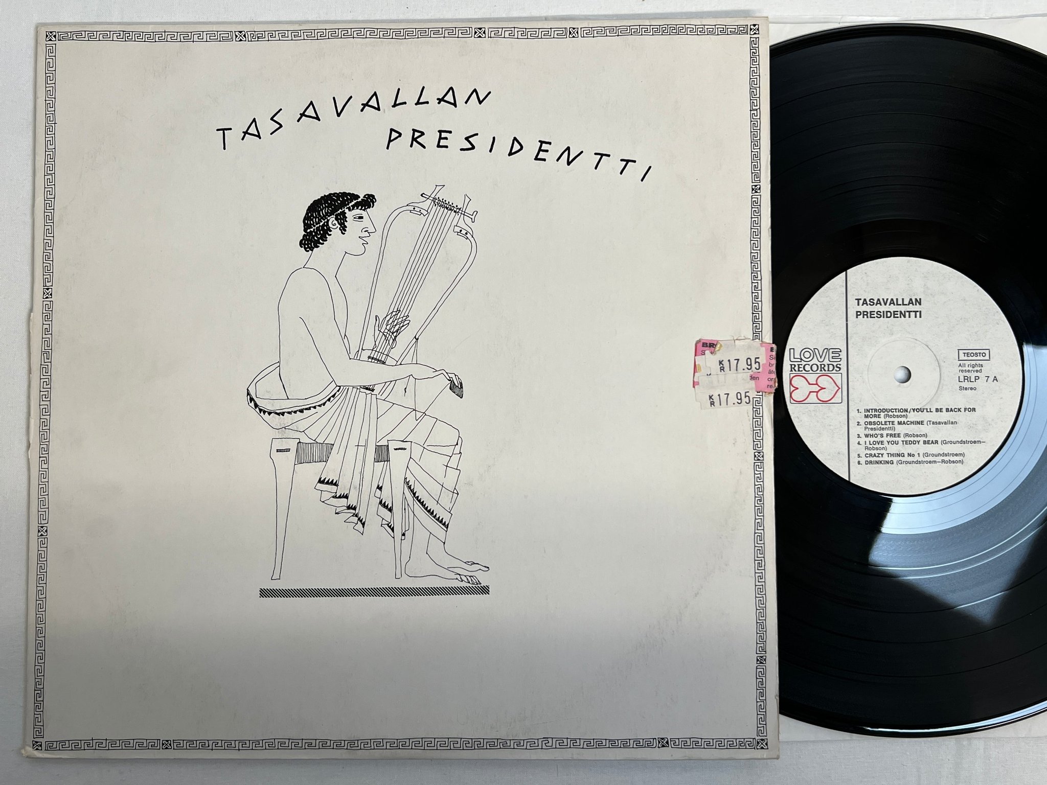 Omslagsbild för skivan TASAVALLAN PRESIDENTTI LP FINLAND 3rd Ed LOVE LRLP 7 