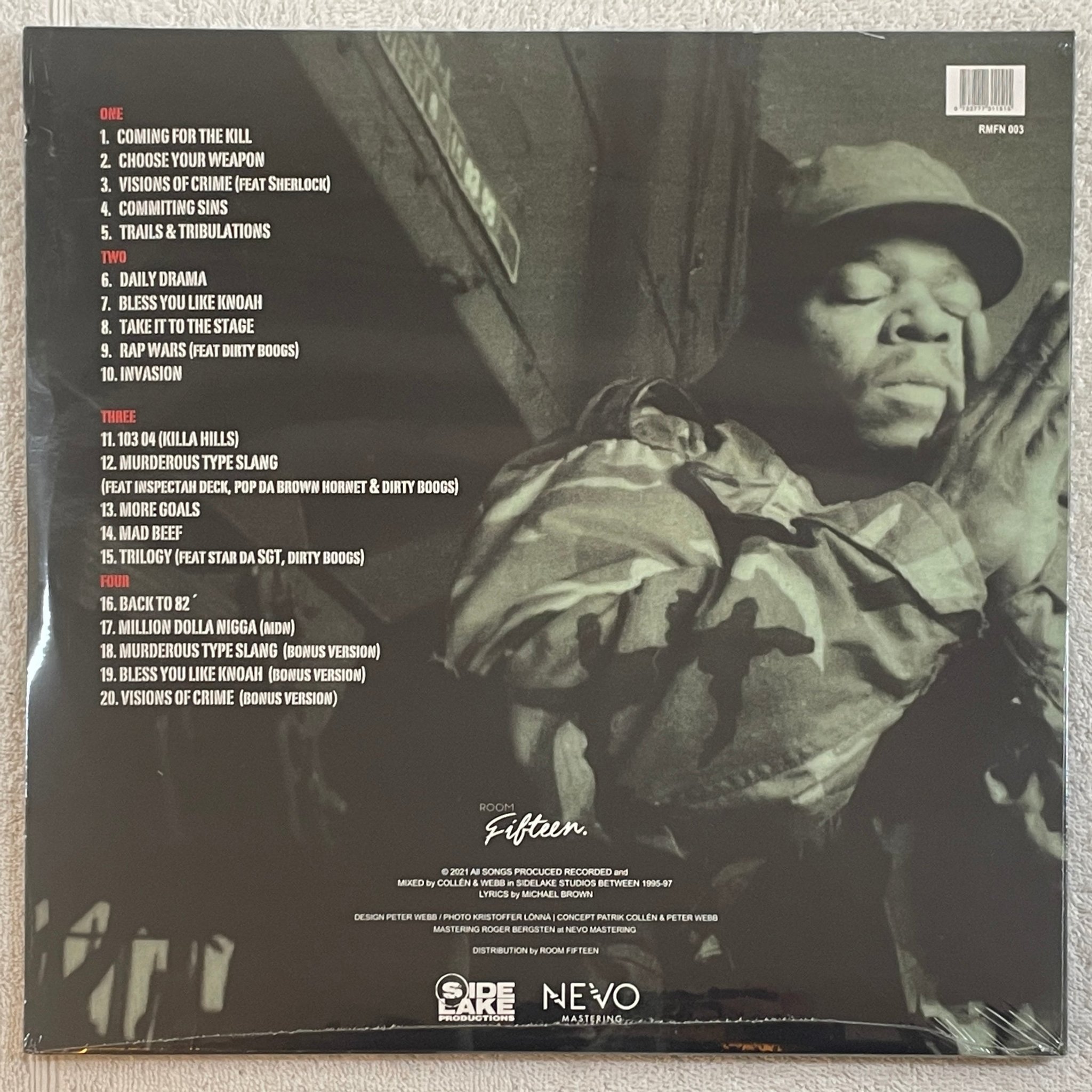 Omslagsbild för skivan KNOAH THA SINNA The Album 2xLP 2021 ROOM FIFTEEN RMFN 003