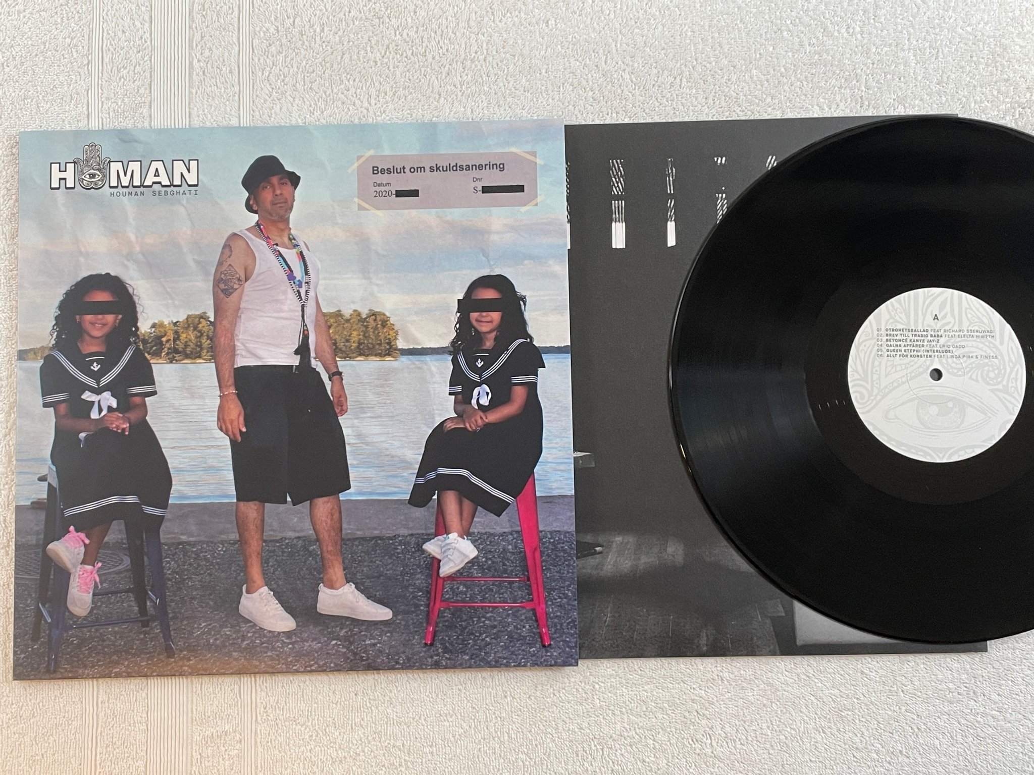 Omslagsbild för skivan HOUMAN SEBGHATI Skuldsaneringen LP 2020 Swe JERUSALEM SEWPV20003