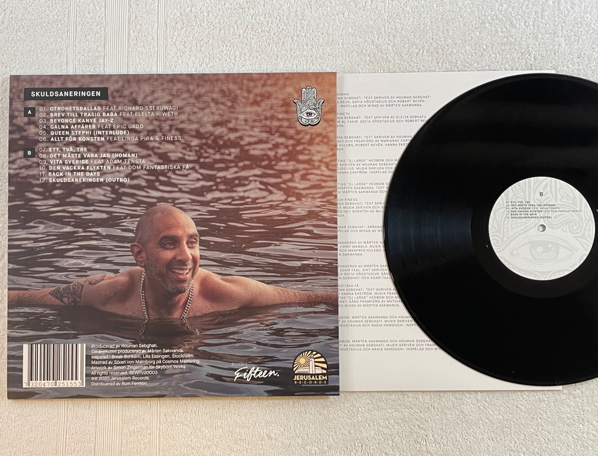 Omslagsbild för skivan HOUMAN SEBGHATI Skuldsaneringen LP 2020 Swe JERUSALEM SEWPV20003