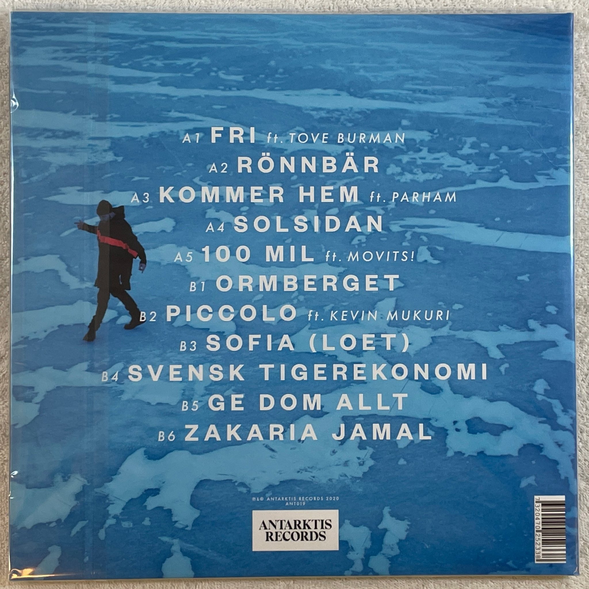 Omslagsbild för skivan ZACKE Pengar. Frihet. Zakaria Jamal. LP 2020 Swe ANTARKTIS ANT019