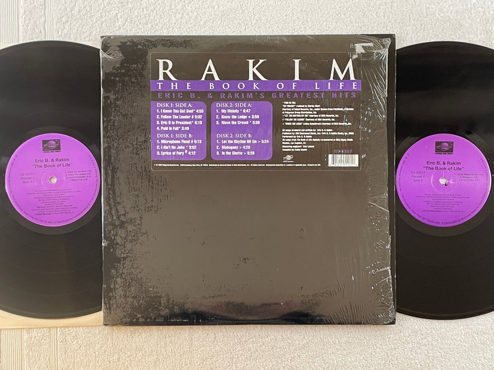 Omslagsbild för skivan ERIC B & RAKIM the book of life 2xLP -97 US UNIVERSAL U2-53117