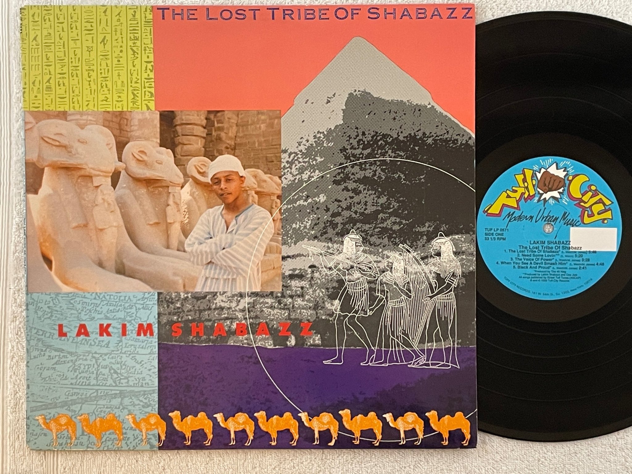Omslagsbild för skivan LAKIM SHABAZZ The Lost Tribe Of Shabazz LP -90 US tuff city TUF LP 0571