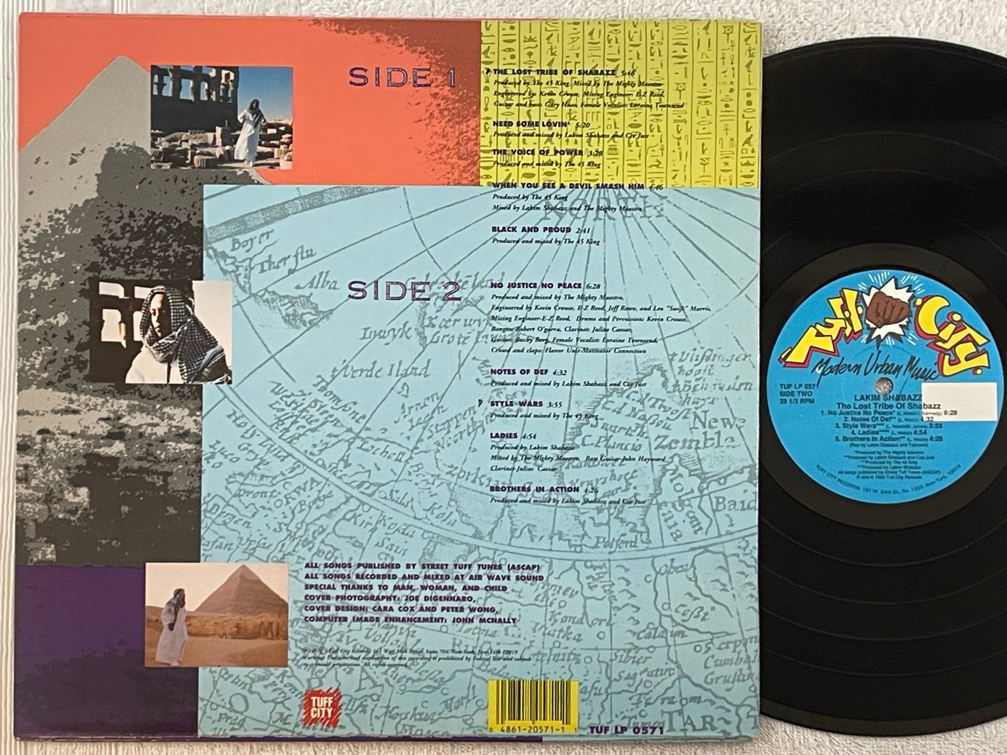 Omslagsbild för skivan LAKIM SHABAZZ The Lost Tribe Of Shabazz LP -90 US tuff city TUF LP 0571