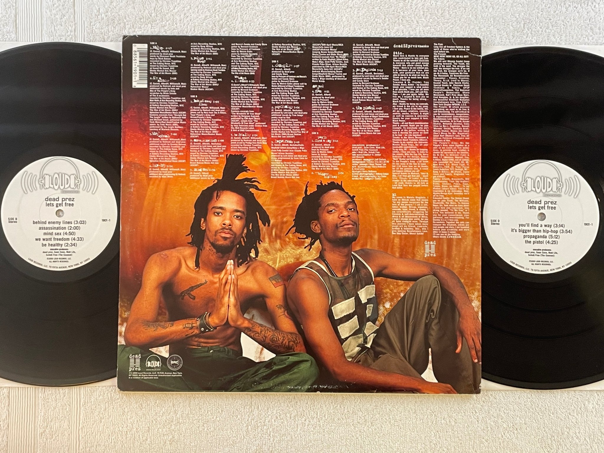 Omslagsbild för skivan DEAD PREZ lets get free LP 2000 US LOUD 1901-1  * yeah *