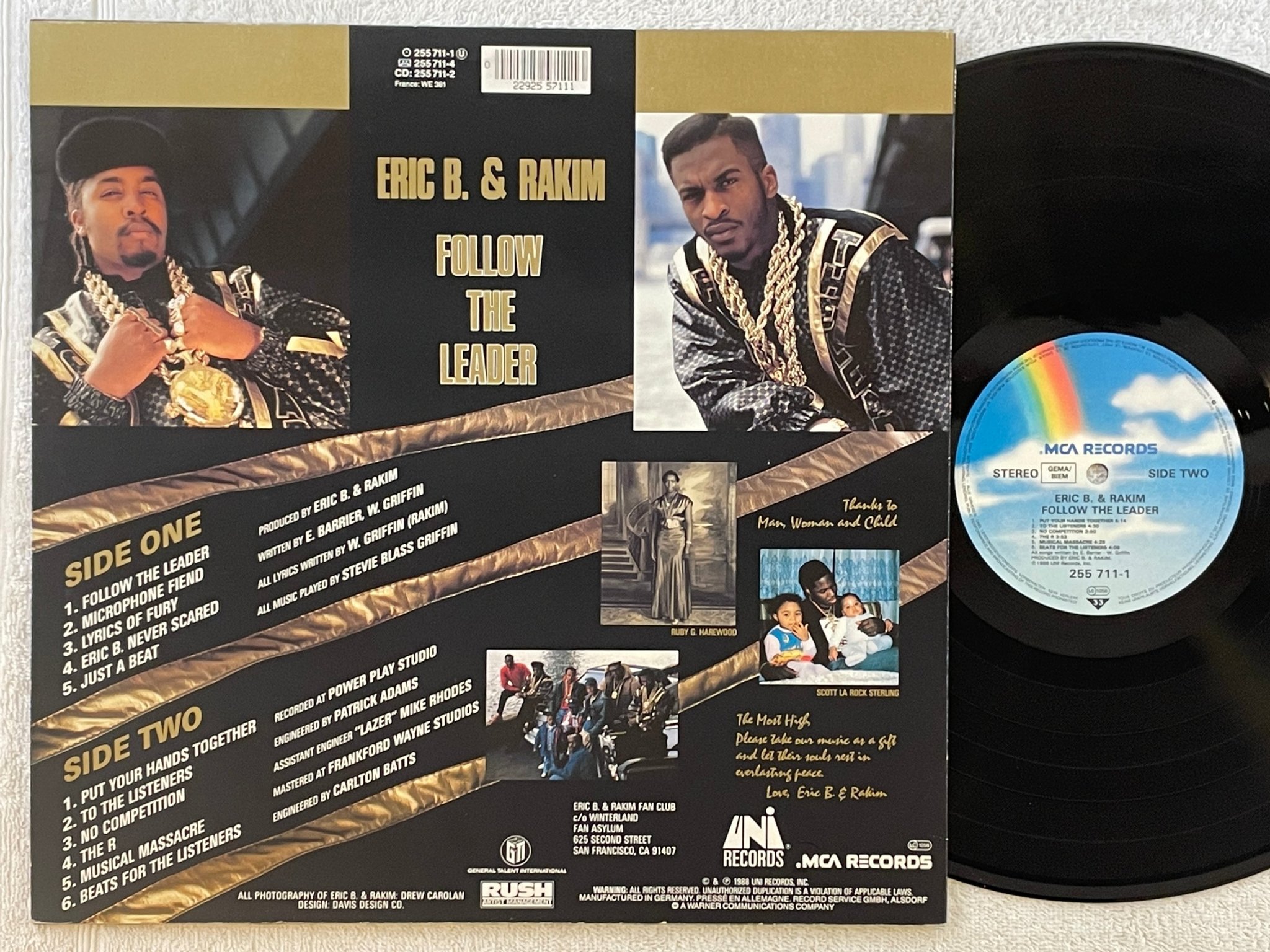 Omslagsbild för skivan ERIC B & RAKIM follow the leader LP -88 Ger MCA 255 711-1 