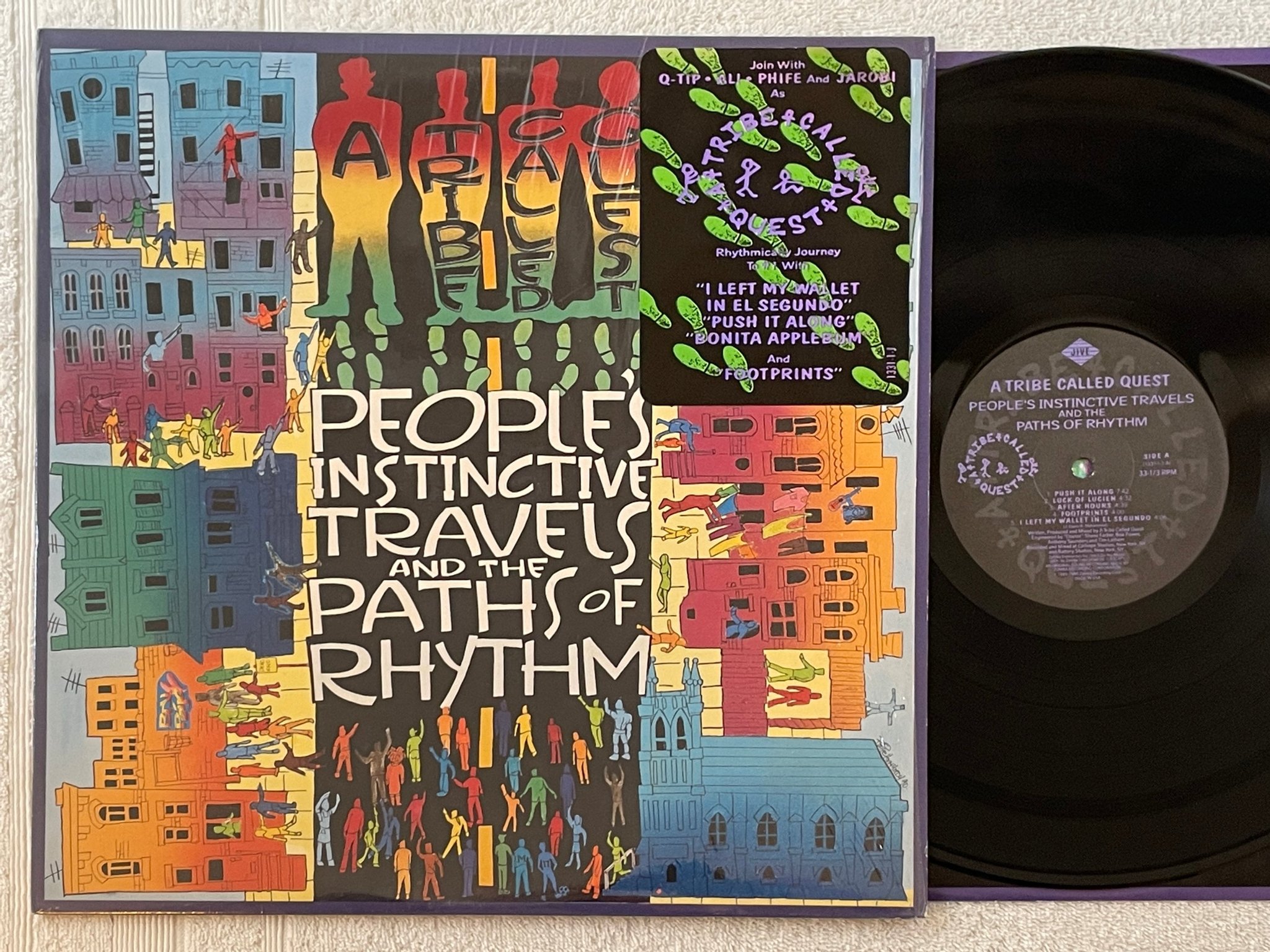 Omslagsbild för skivan TRIBE CALLED QUEST people's instinctive travels LP -90 US JIVE 1331-1-J rare OG 