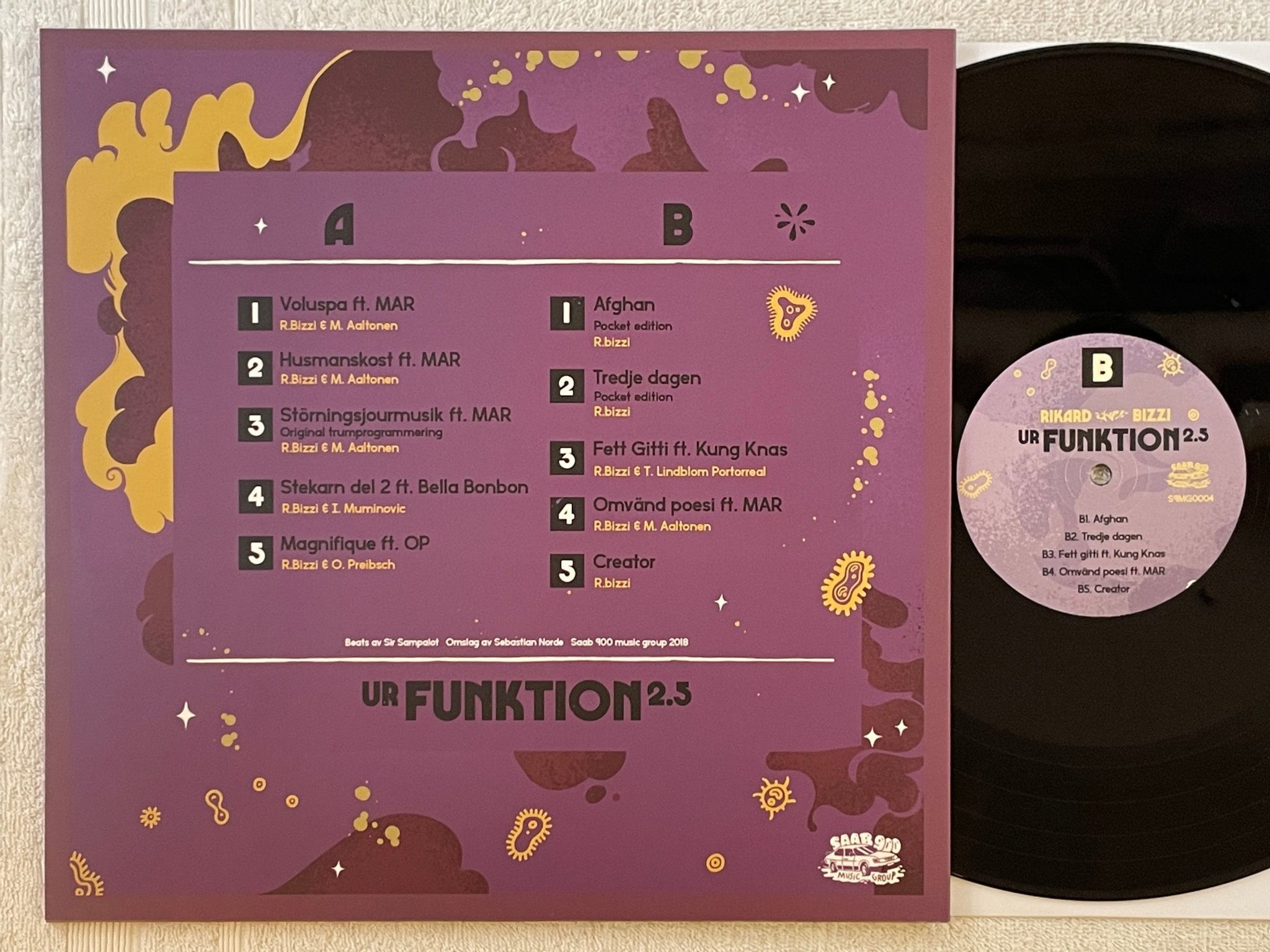 Omslagsbild för skivan RIKARD "SKIZZ" BIZZI Ur Funktion 2.5 LP 2018 SAAB 900 MUSIC GROUP S9MG0004