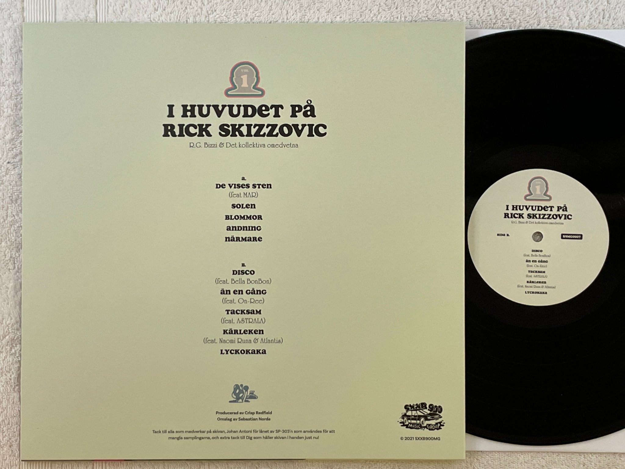 Omslagsbild för skivan R.G. BIZZI & Det Kollektiva Omedvetna – I Huvudet På Rick Skizzovic Vol. 1 LP S9