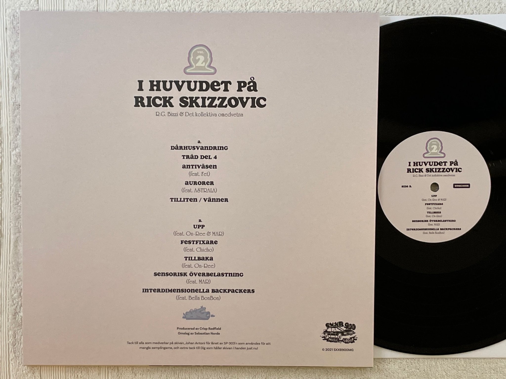 Omslagsbild för skivan R.G. BIZZI & Det Kollektiva Omedvetna – I Huvudet På Rick Skizzovic Vol. 2 LP S9