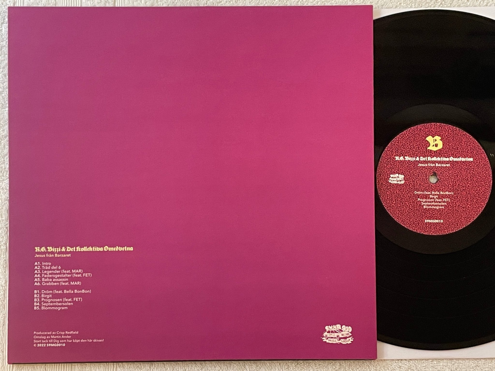 Omslagsbild för skivan R.G. BIZZI & Det Kollektiva Omedvetna – Jesus Från Barzaret LP S9MG0010