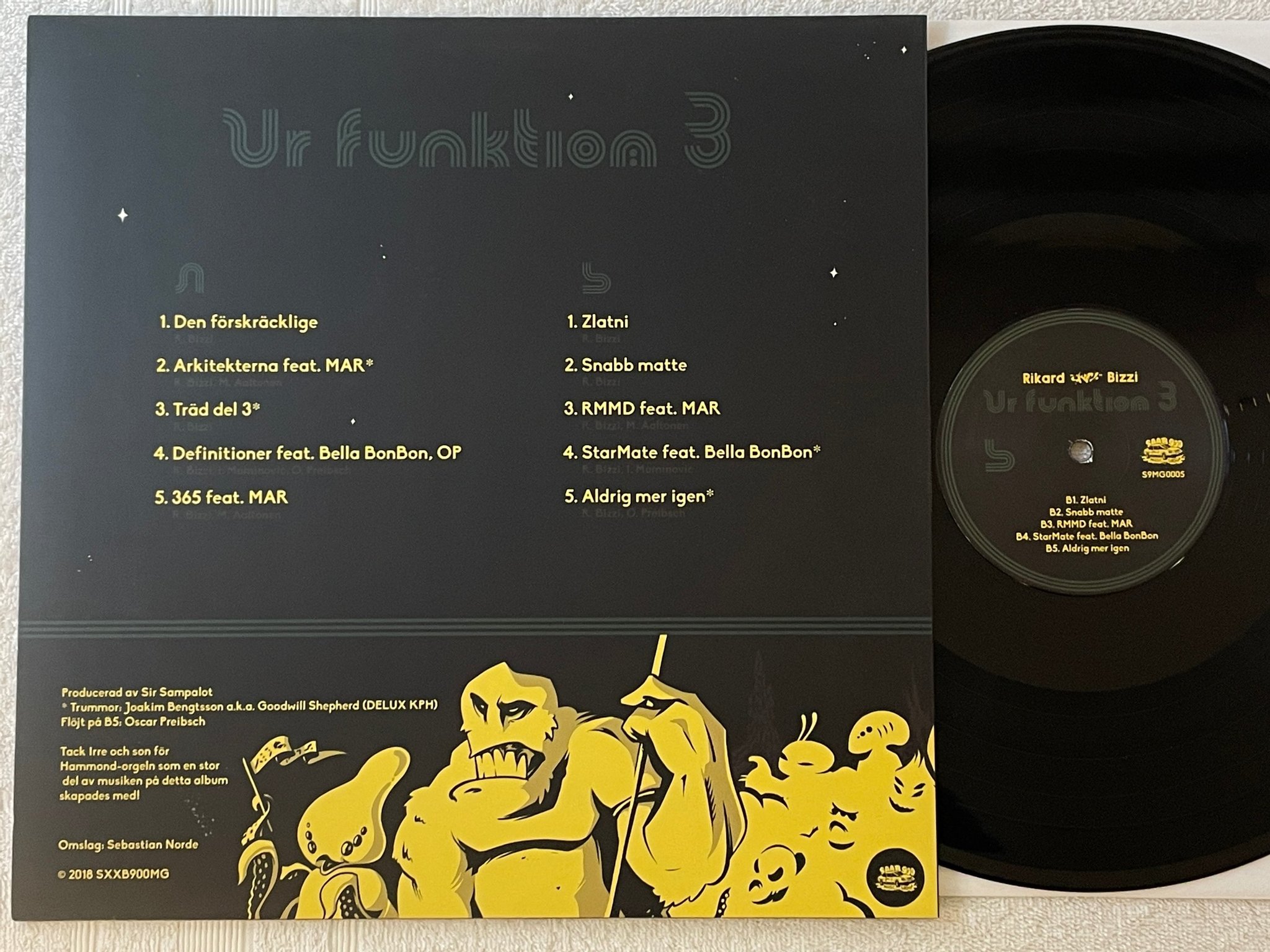 Omslagsbild för skivan RIKARD "SKIZZ" BIZZI Ur Funktion 3 LP 2019 SAAB 900 MUSIC GROUP S9MG0005