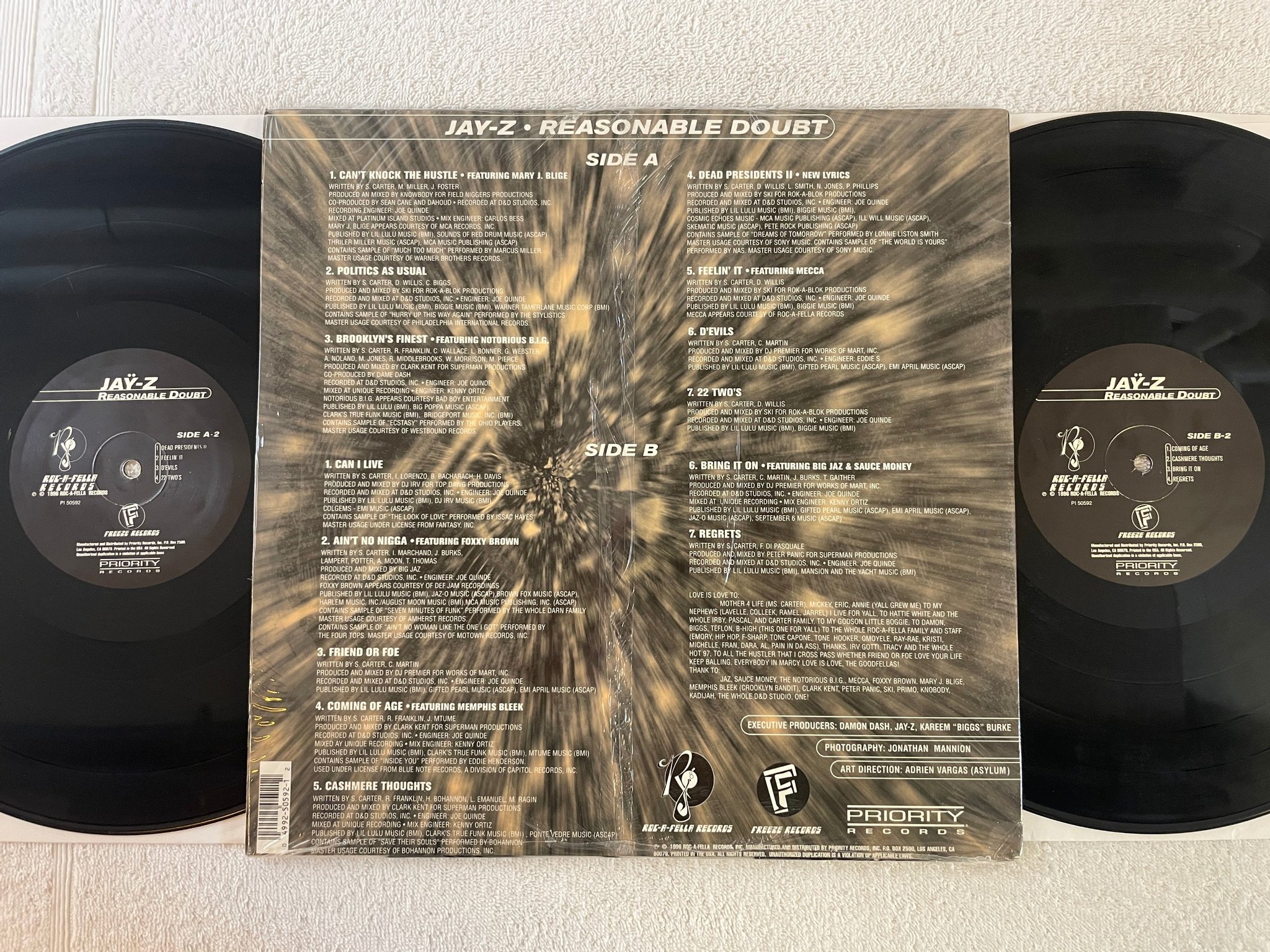 Omslagsbild för skivan JAY Z The Blueprint² The Gift & The Curse 4xLP 2002 US roc-a-fella 440 063 381-1