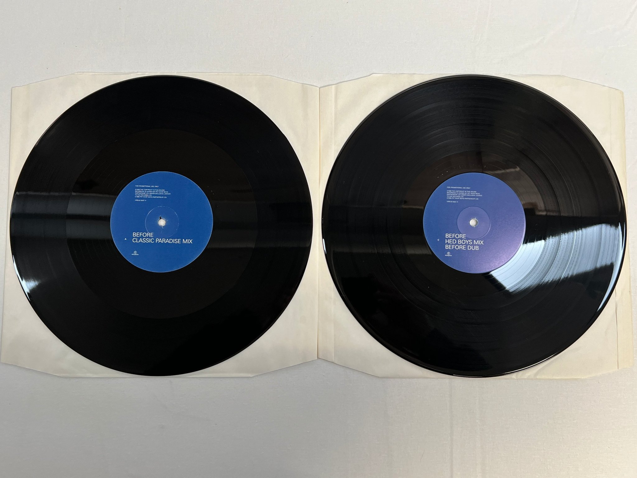 Omslagsbild för skivan PET SHOP BOYS Before 2x12" -96 UK PARLOPHONE promo 12RDJD 6431