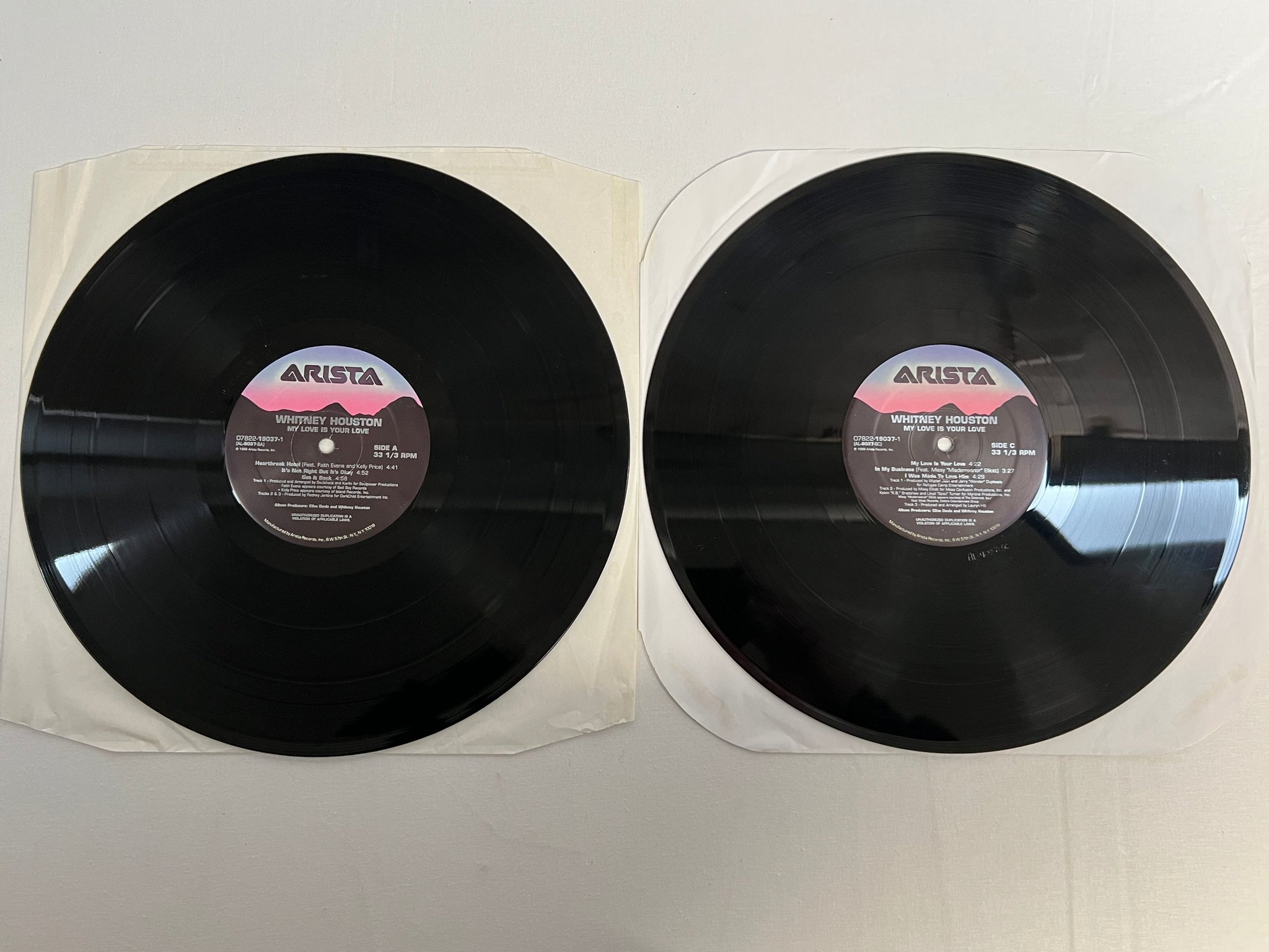 Omslagsbild för skivan WHITNEY HOUSTON my love is your love 2xLP -98 US ARISTA 07822-19037-1 ** MEGA RA