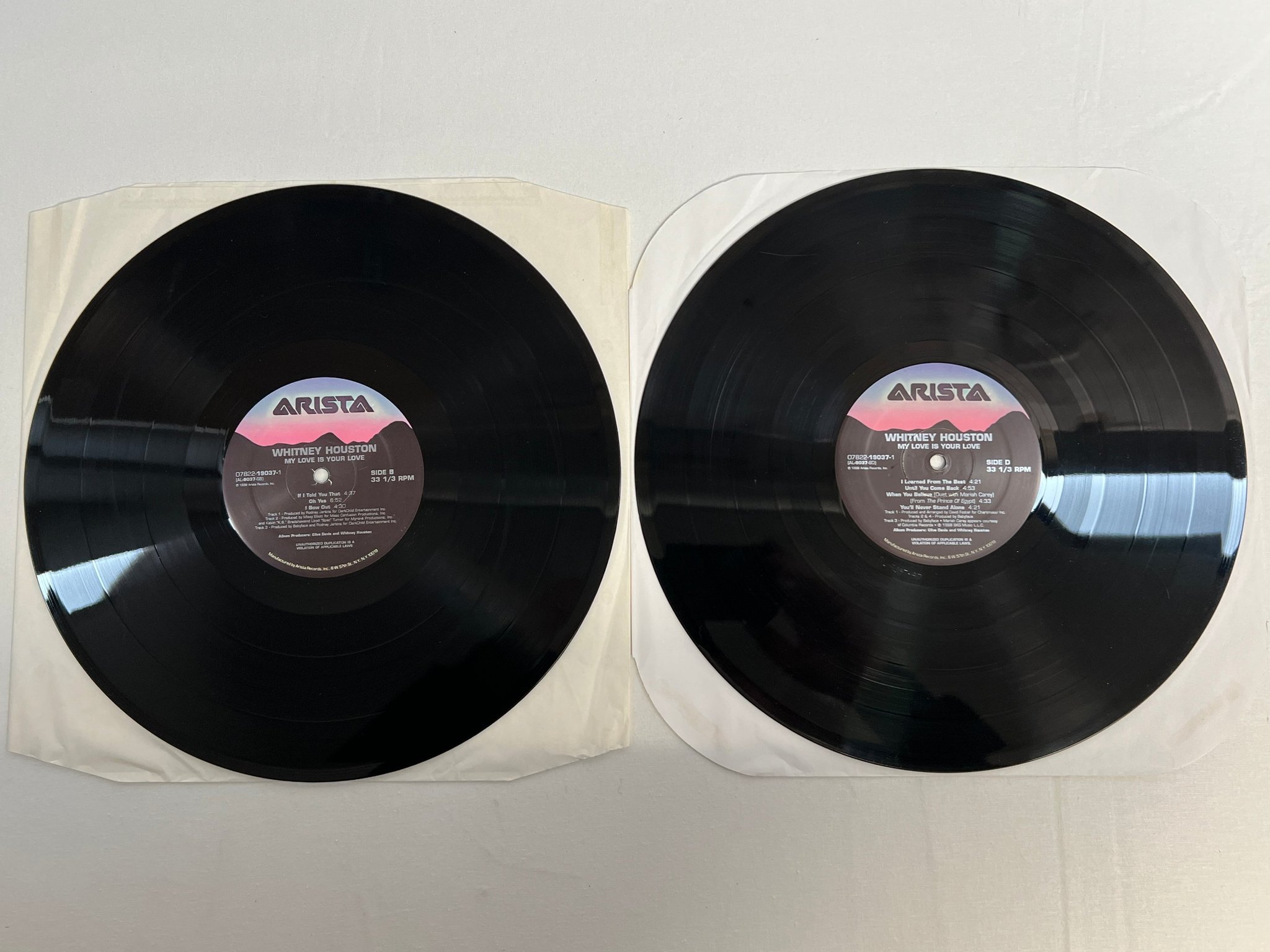 Omslagsbild för skivan WHITNEY HOUSTON my love is your love 2xLP -98 US ARISTA 07822-19037-1 ** MEGA RA