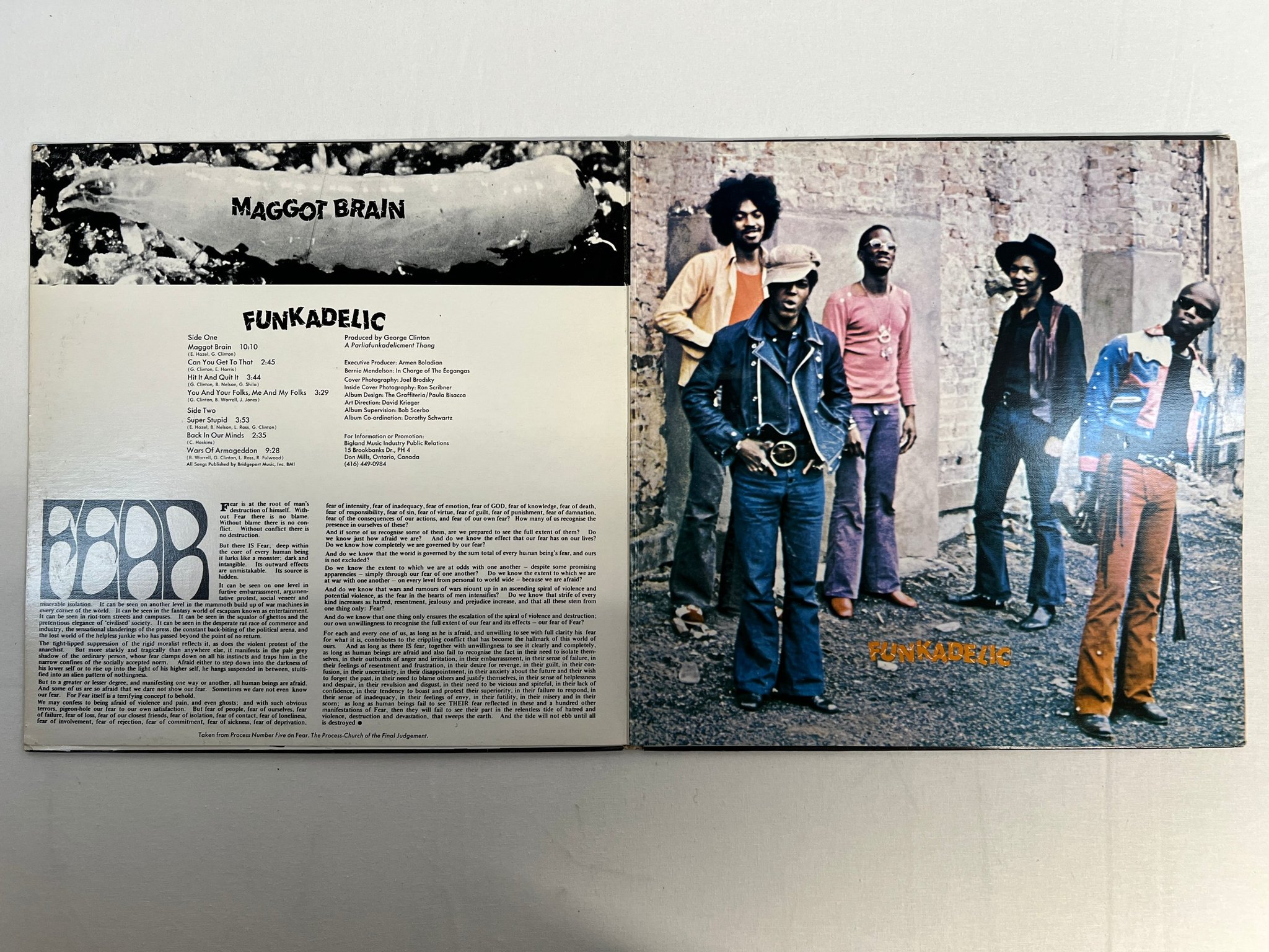Omslagsbild för skivan FUNKADELIC maggot brain LP -71/76 Canada WESTBOUND 2-218 ** epic **