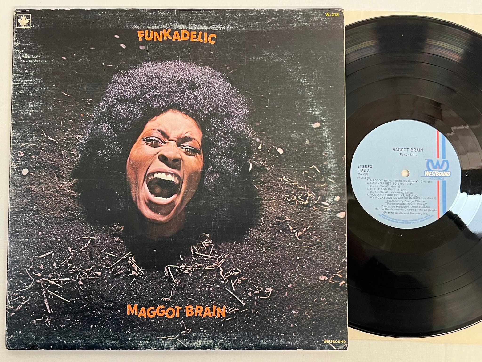 Omslagsbild för skivan FUNKADELIC maggot brain LP -71/76 Canada WESTBOUND 2-218 ** epic **