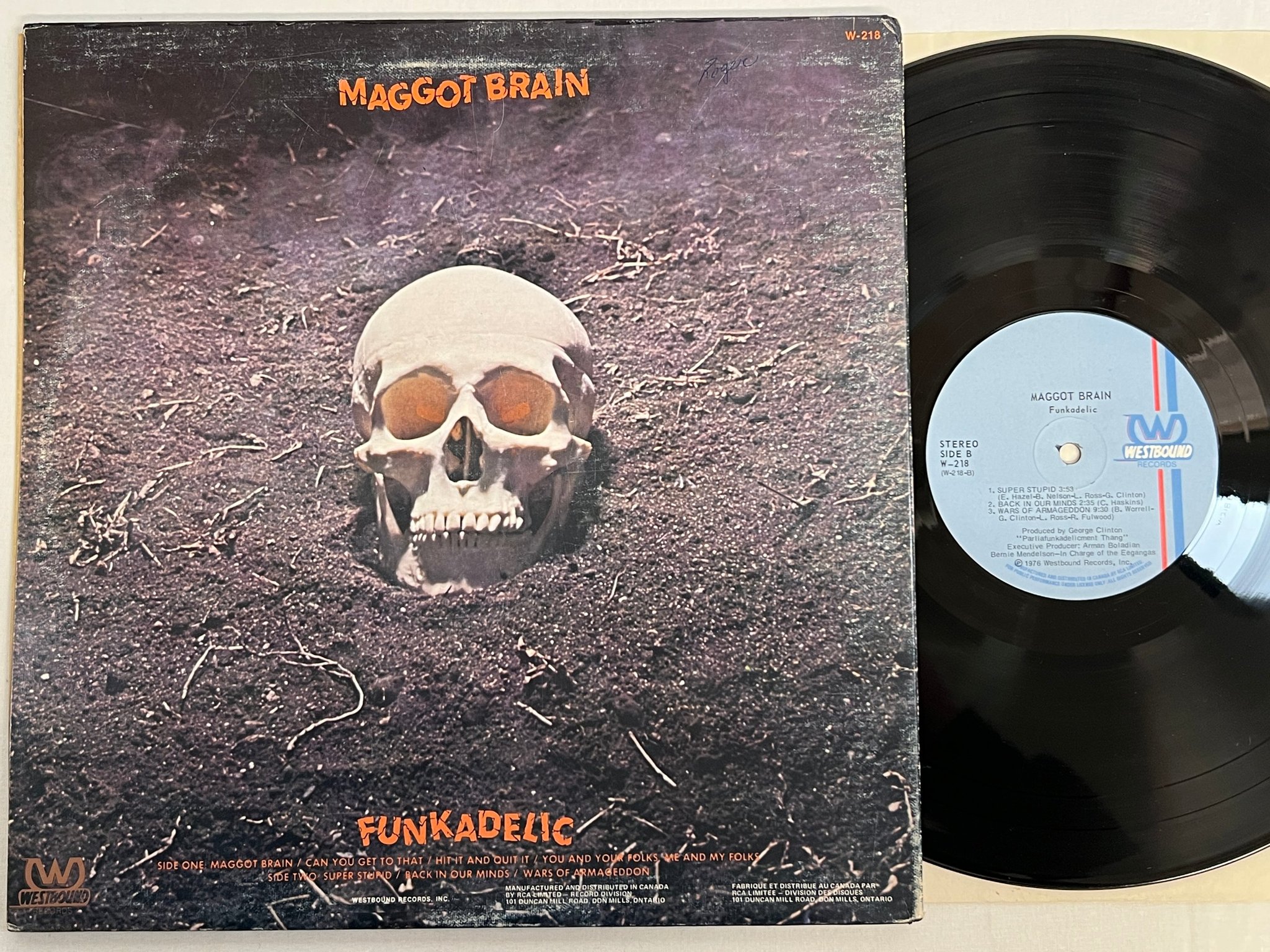 Omslagsbild för skivan FUNKADELIC maggot brain LP -71/76 Canada WESTBOUND 2-218 ** epic **