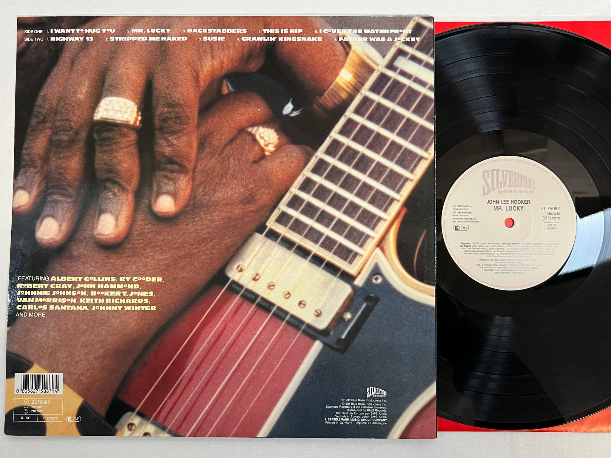 Omslagsbild för skivan JOHN LEE HOOKER Mr Lucky LP -91 Hol SILVERTONE ZL 75087