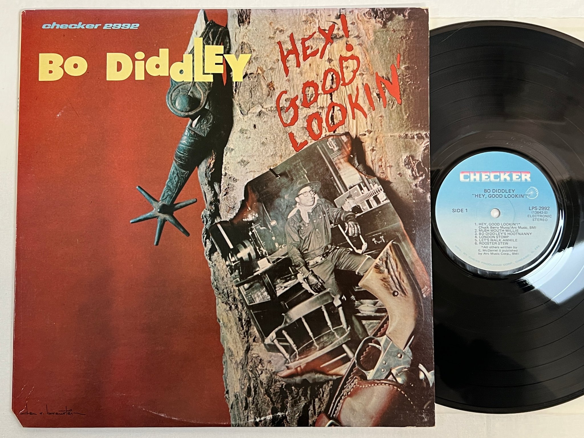 Omslagsbild för skivan BO DIDDLEY hey good lookin LP re US CHECKER LPS 2992