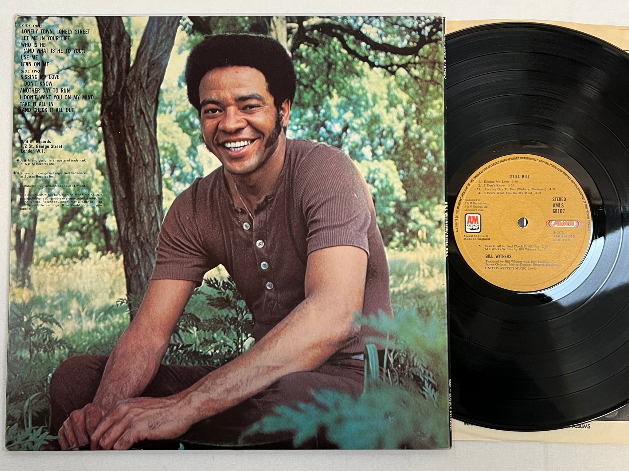 Omslagsbild för skivan BILL WITHERS still Bill LP -72 UK A&M / SUSSEX AMLS 68107