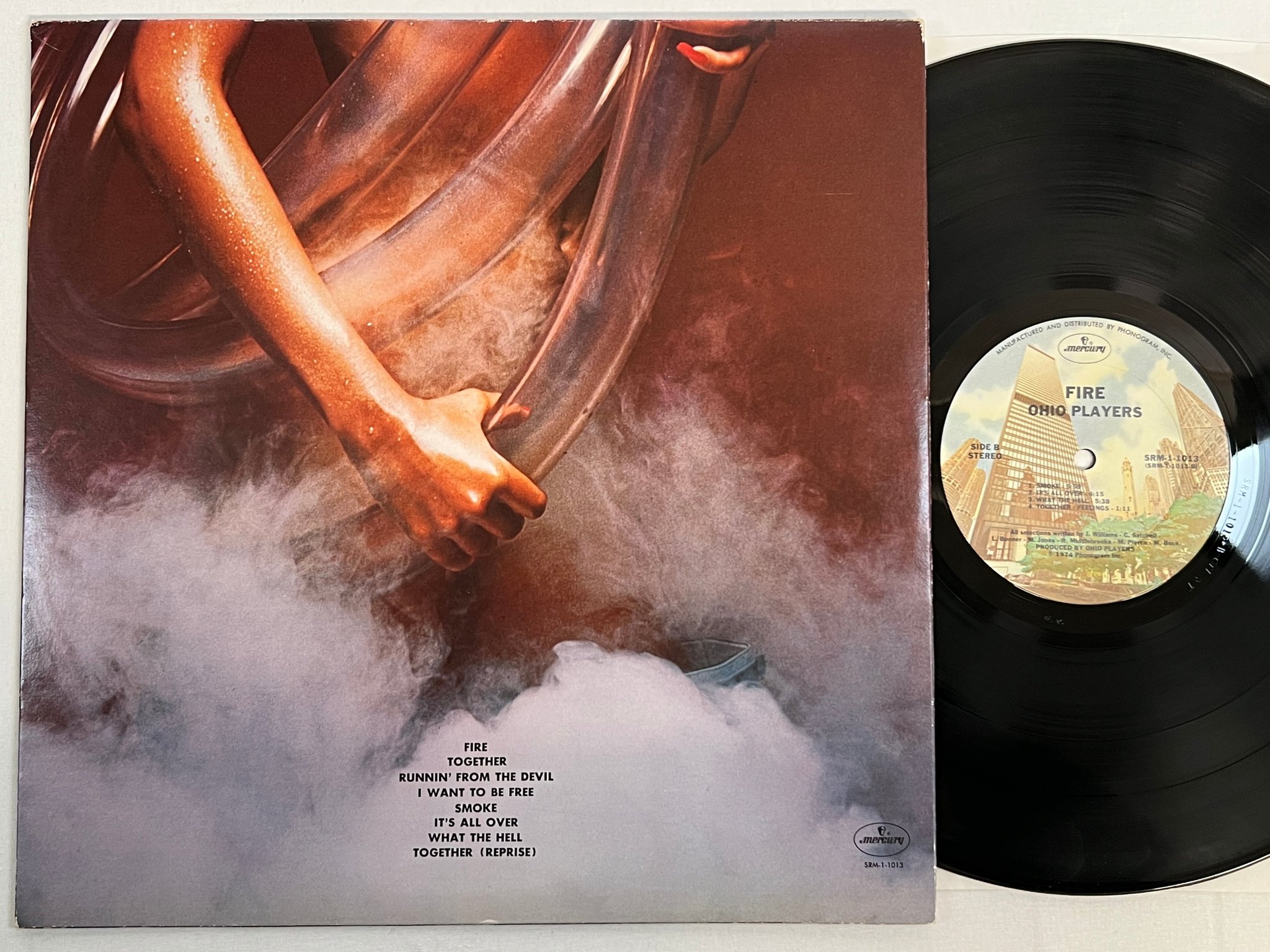 Omslagsbild för skivan OHIO PLAYERS fire LP -74 US MERCURY SRM-1-1013