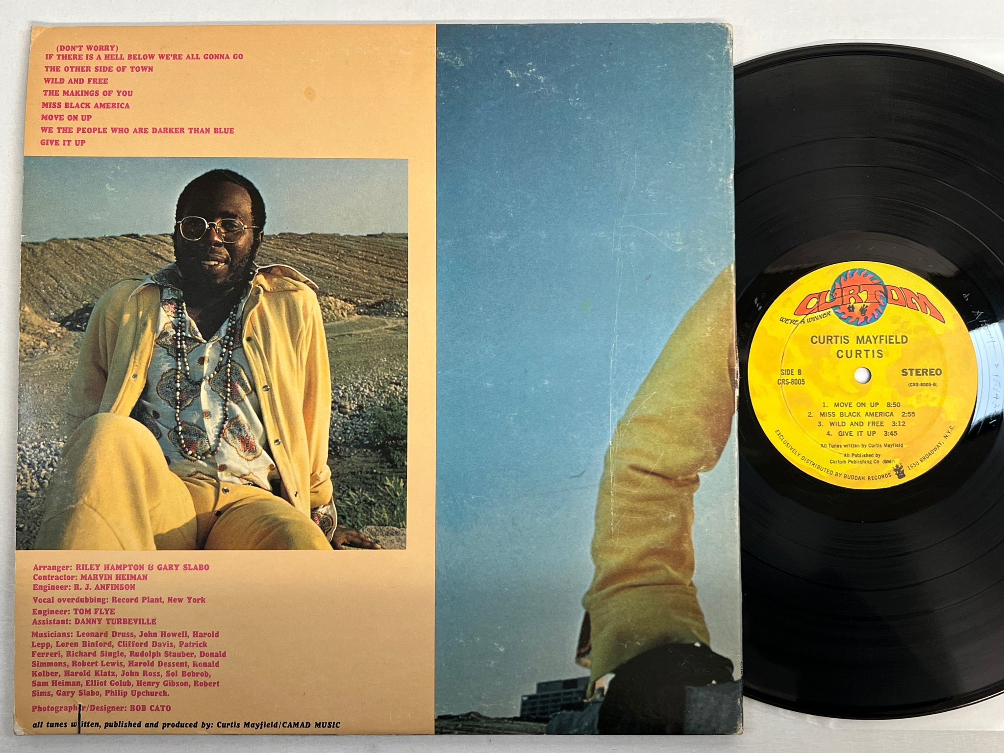 Omslagsbild för skivan CURTIS MAYFIELD curtis LP -70 US CURTOM CRS-8005 ** A Masterpiece **