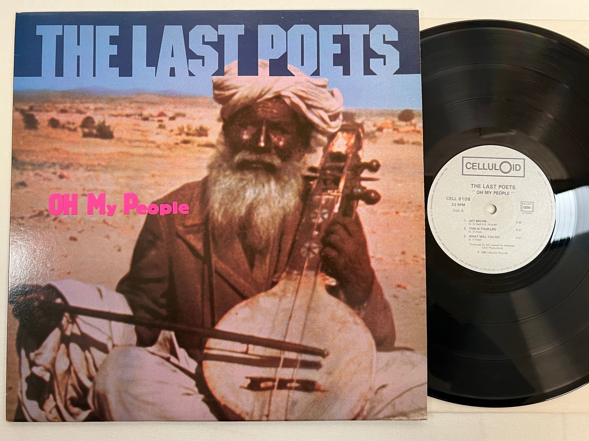 Omslagsbild för skivan THE LAST POETS oh my people LP -85 Fra CELLULOID CELL 6108 