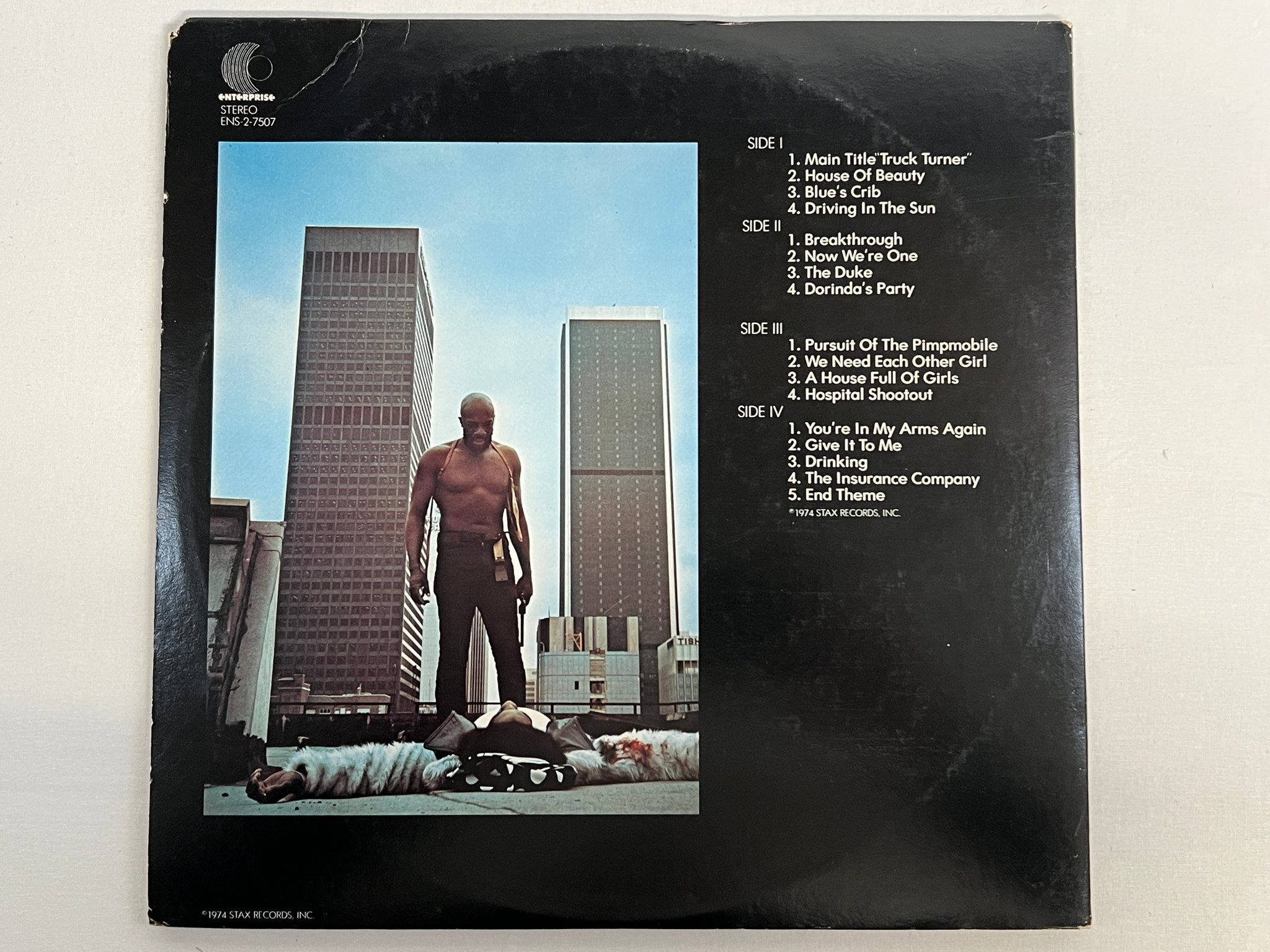 Omslagsbild för skivan ISAAC HAYES truck turner LP -74 US STAX ENS-2 7507 blaxploitation