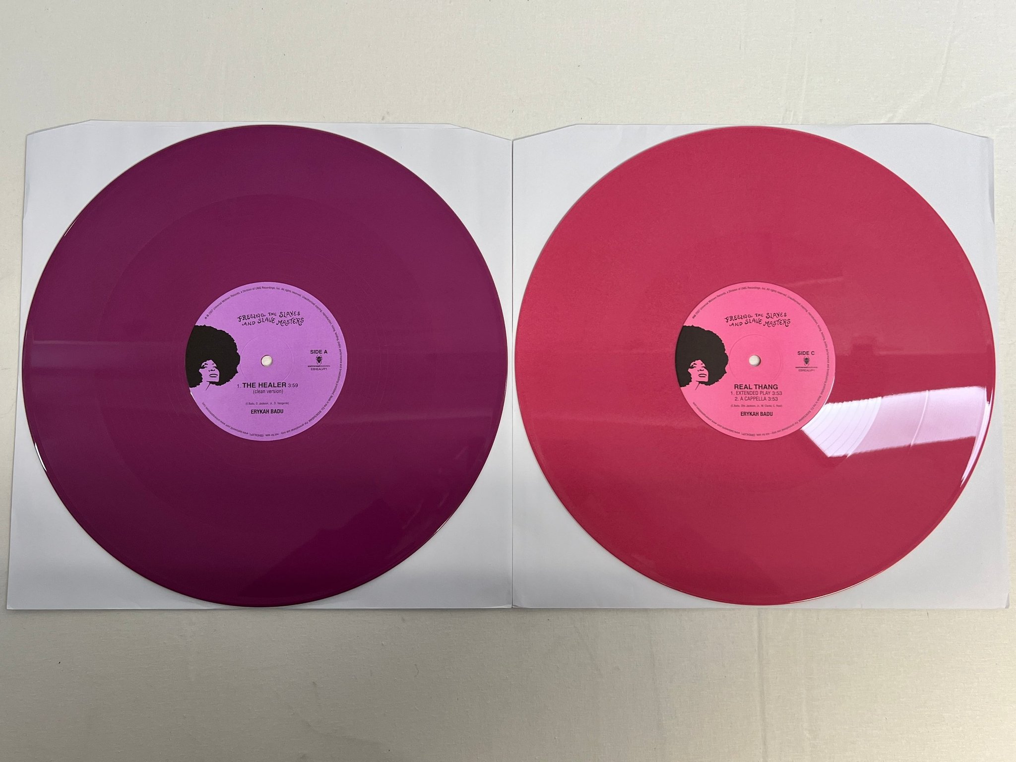 Omslagsbild för skivan ERYKAH BADU The Healer 2x12"single 2008 UNIVERSAL MOTOWN EBHREALVP1 promo