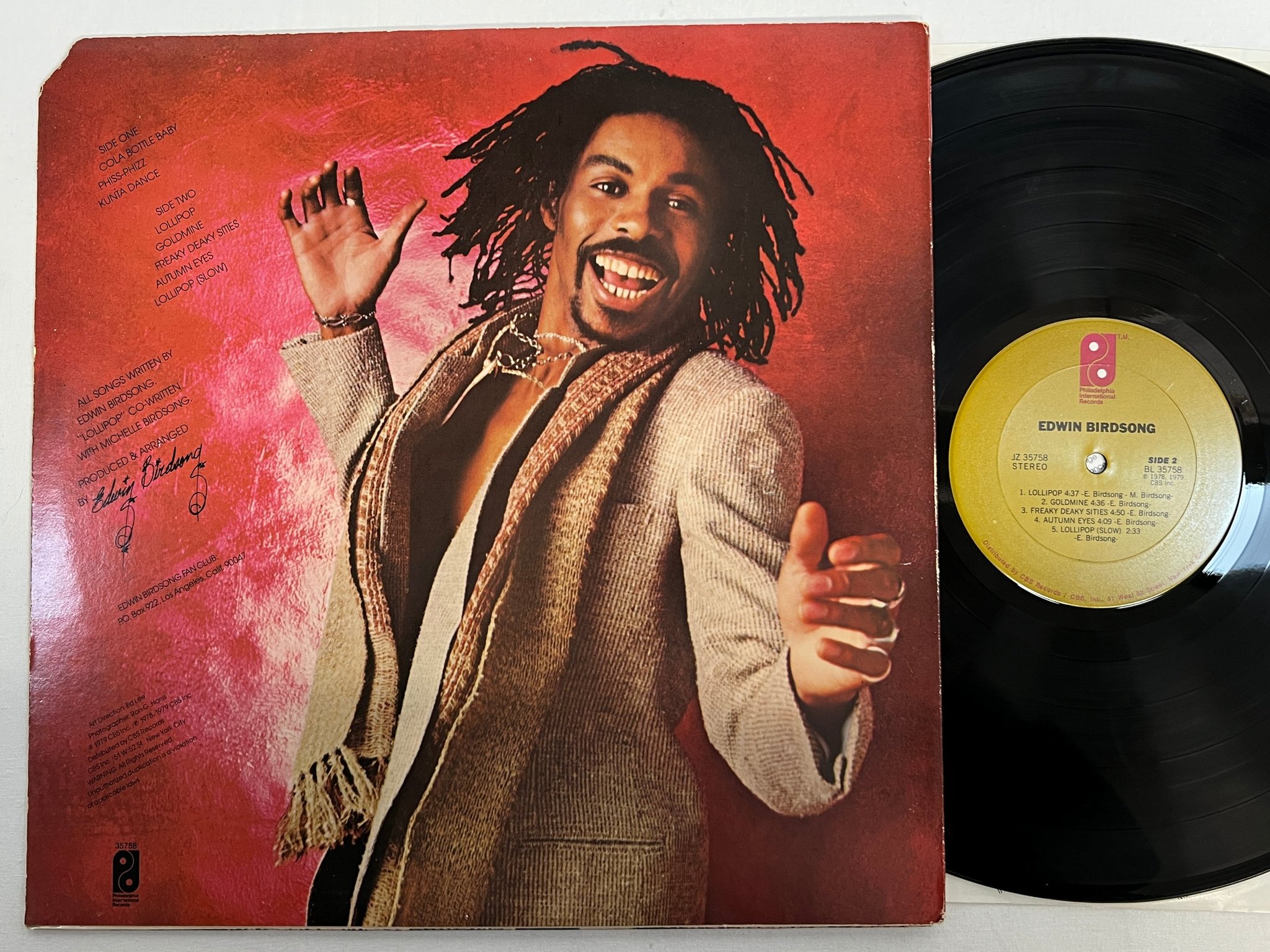 Omslagsbild för skivan EDWIN BIRDSONG s/t LP -79 US PIR 35758  ** soul **