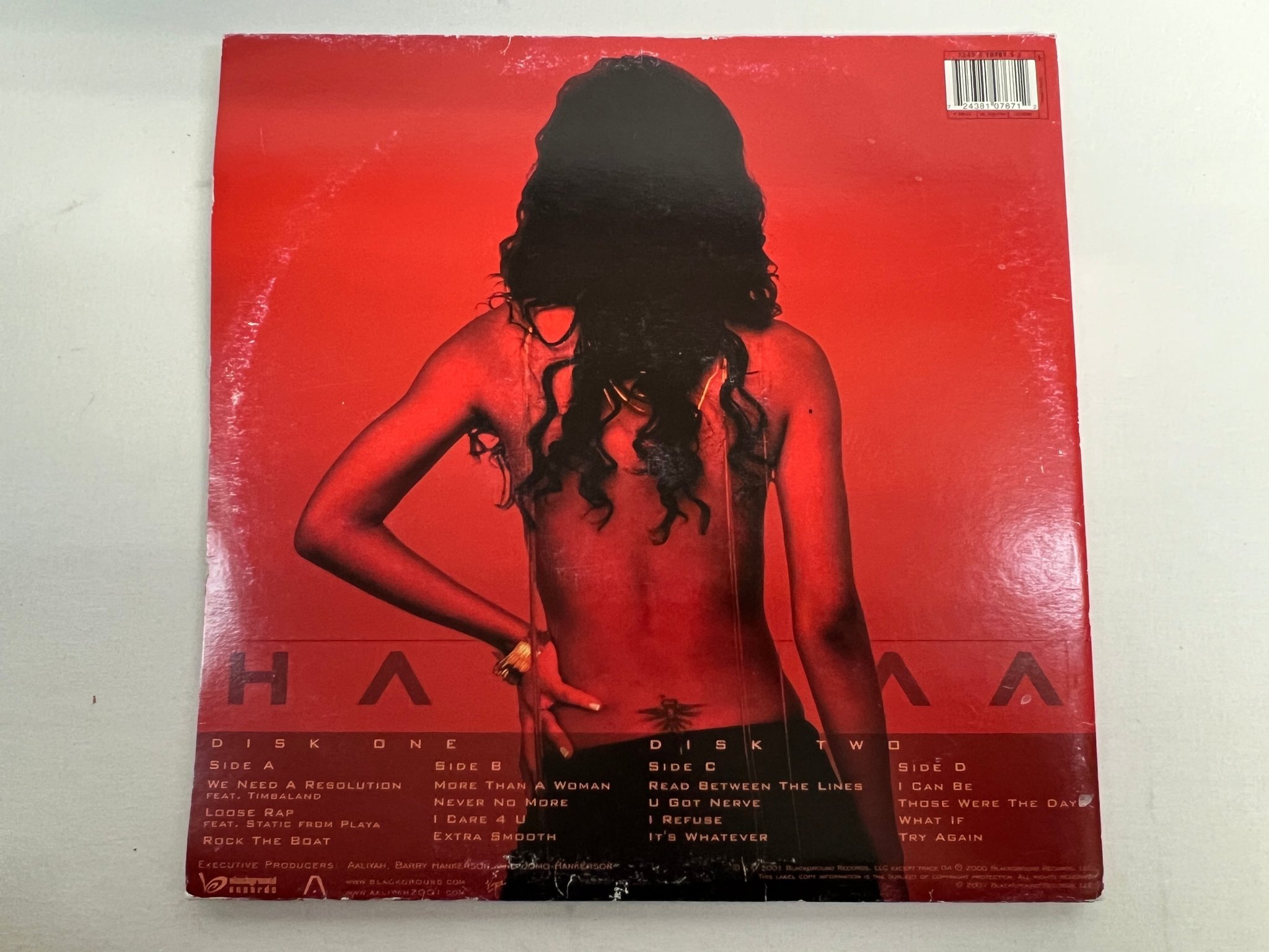Omslagsbild för skivan AALIYAH s/t 2xLP 2001 UK VIRGIN USLP199 *** a modern R&B Classic ***