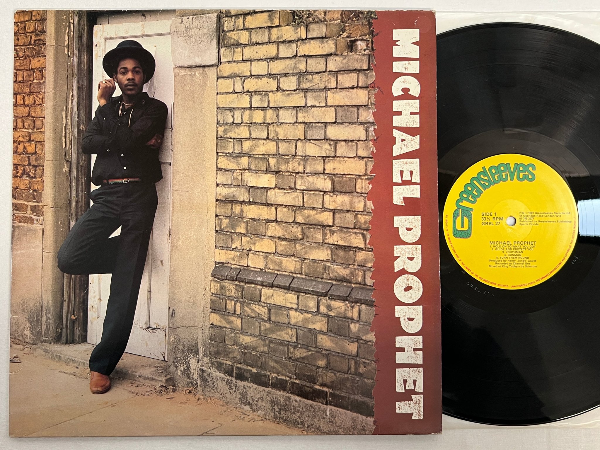 Omslagsbild för skivan MICHAEL PROPHET s/t LP -81 US GREENSLEEVES GREL 27