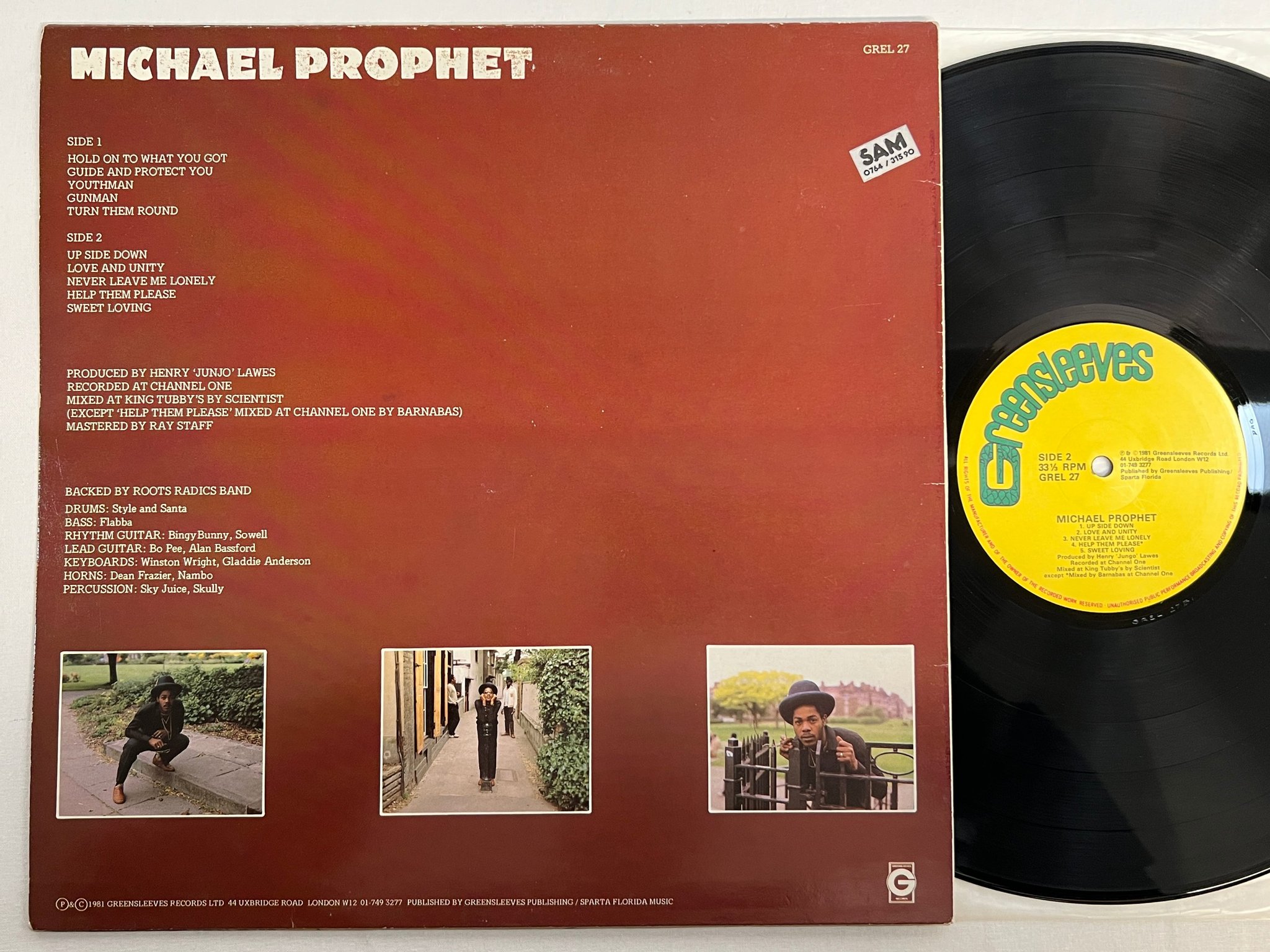 Omslagsbild för skivan MICHAEL PROPHET s/t LP -81 US GREENSLEEVES GREL 27